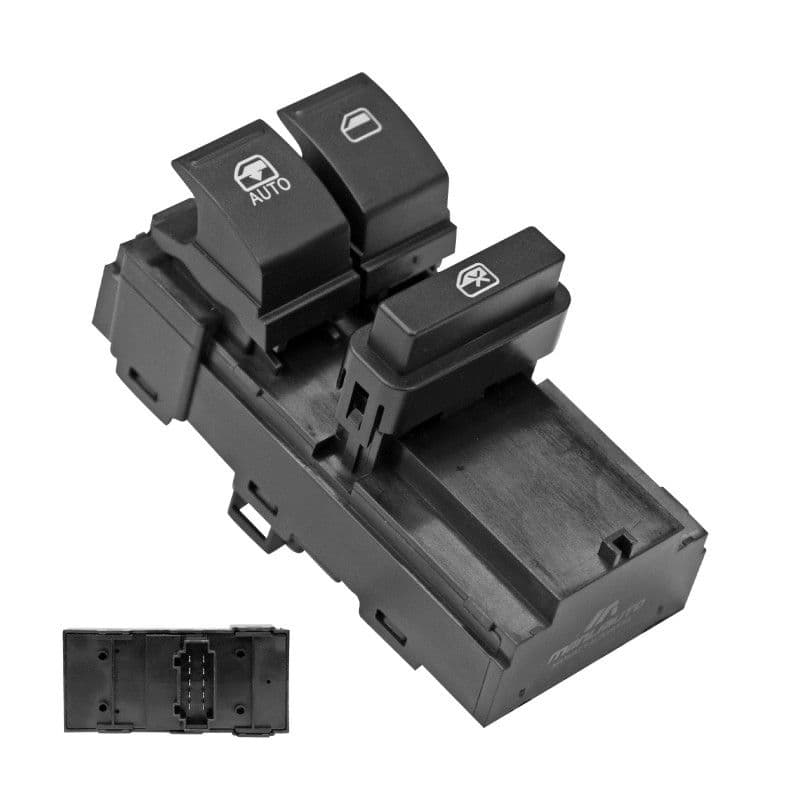 Control Electrico De Puerta Volkswagen Vento 2014-2022 10 Pines 2 Teclas Negro 12V Izquierdo Delantera Manijauto