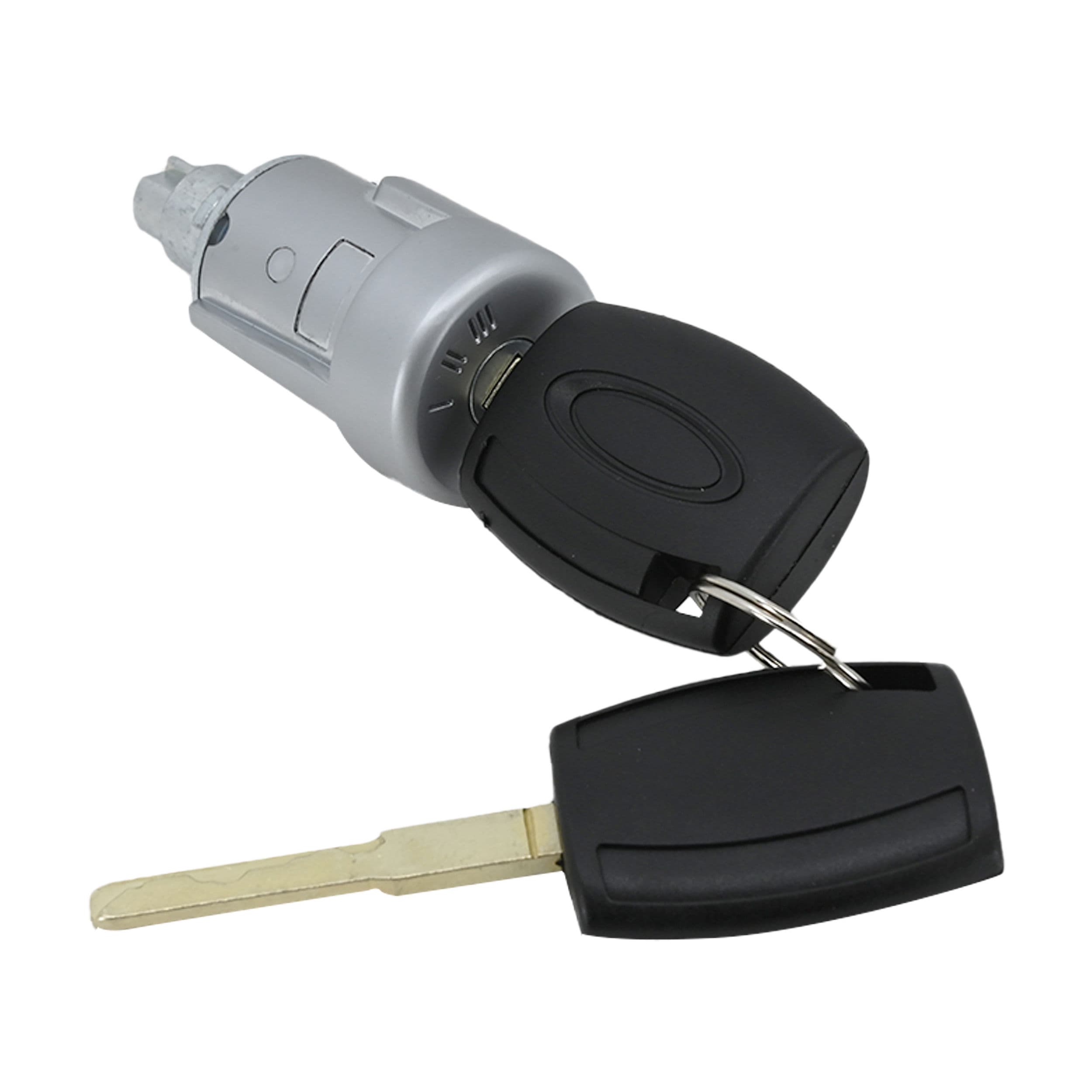 Cilindro De Encendido Ford Transit Custom 2014-2019 Con Llave Sin Chip 1 Pieza Metal Plata 12V Manijauto