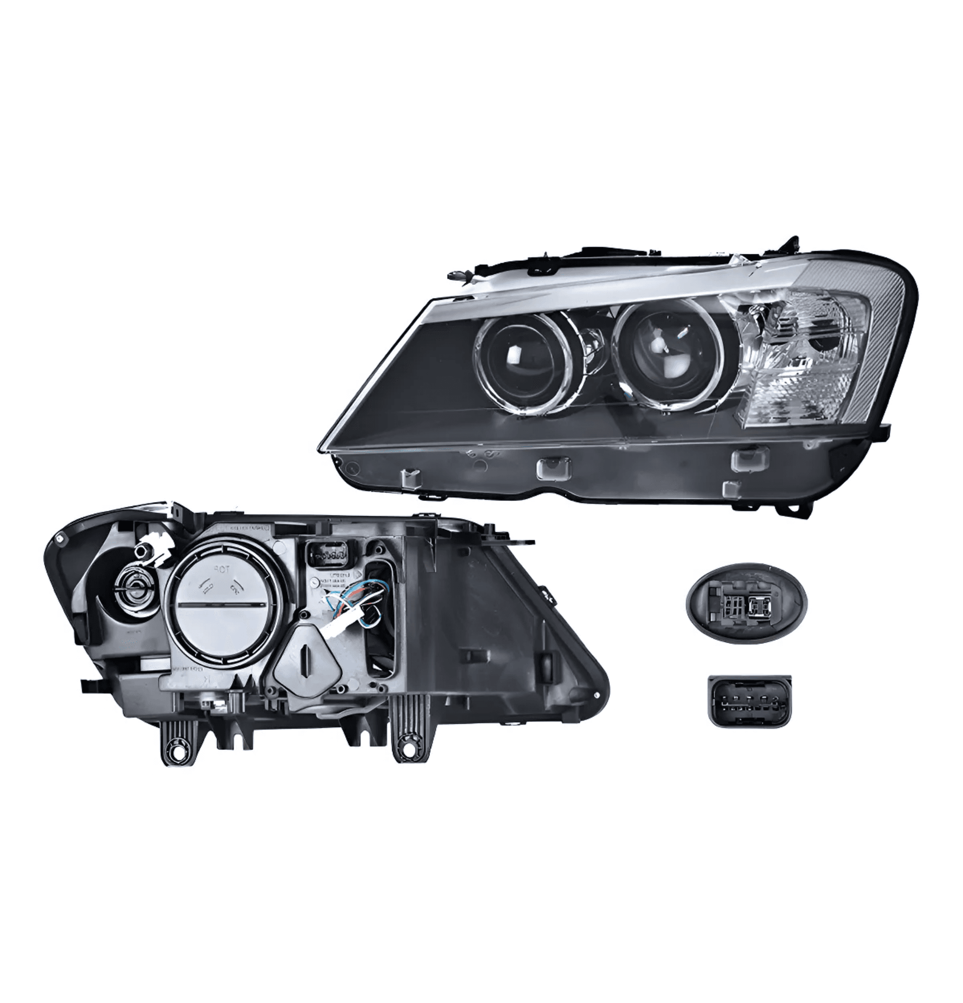 Faro Izquierdo Bmw X3 2011-2014 Electrico Con Motor Para Foco Xenon Sin Funcion De Luces Adaptativas Depo