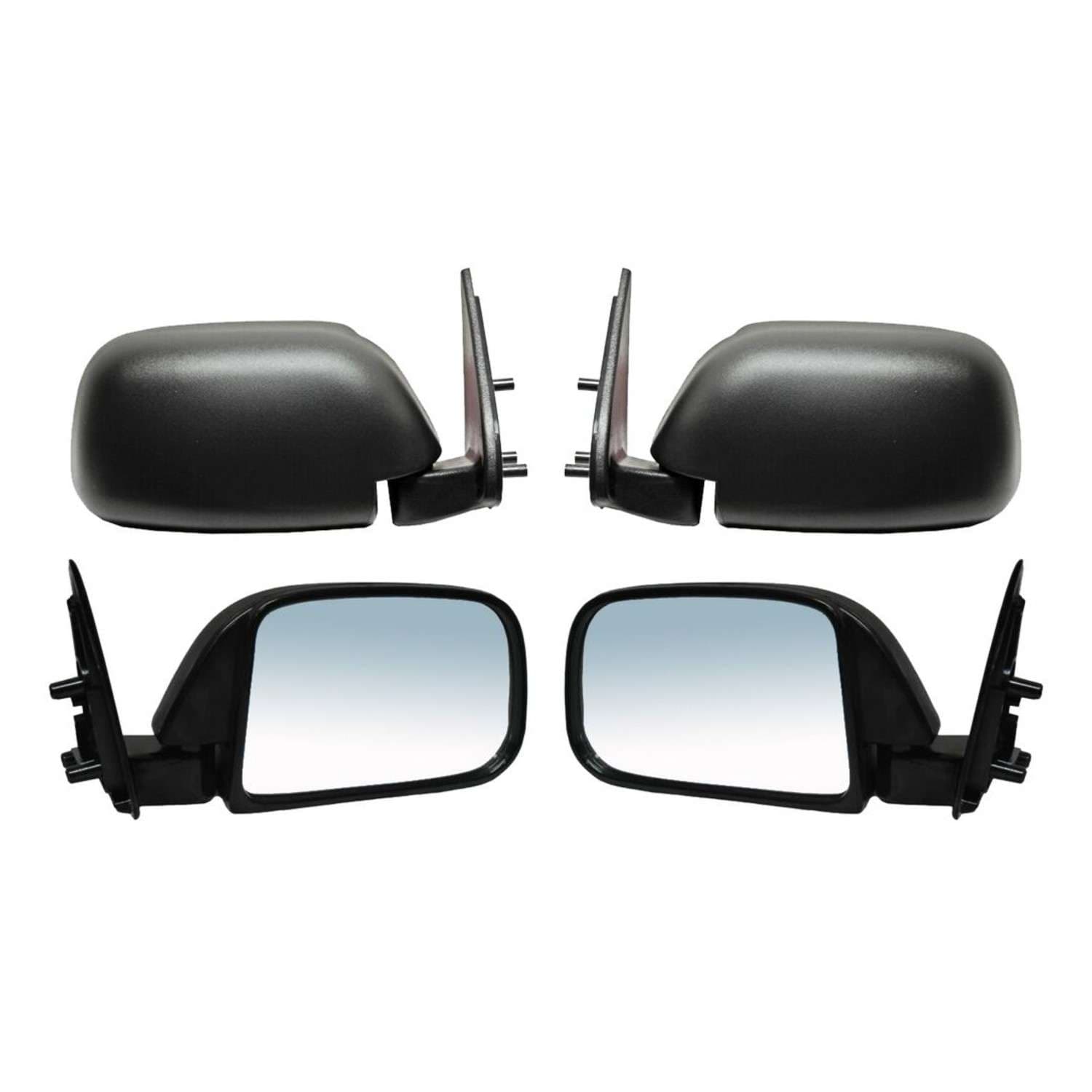 Par Espejos Toyota Pickup Sr-5/ Dlx/ Base 1989-1995 4Wd Sin Control Negro