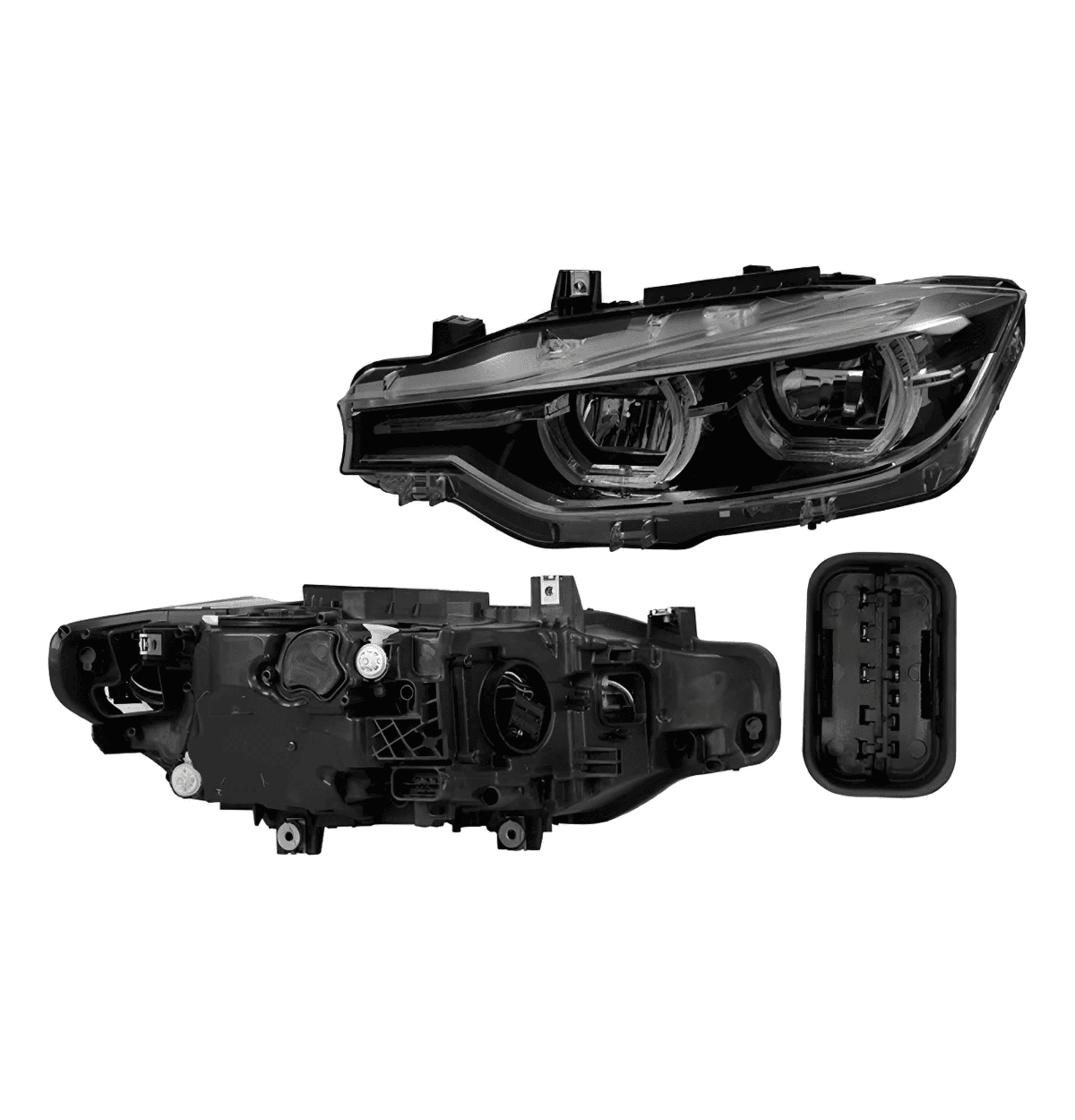 Faro Izquierdo Bmw Serie 3 2016-2019 Electrico Con Motor Leds Depo