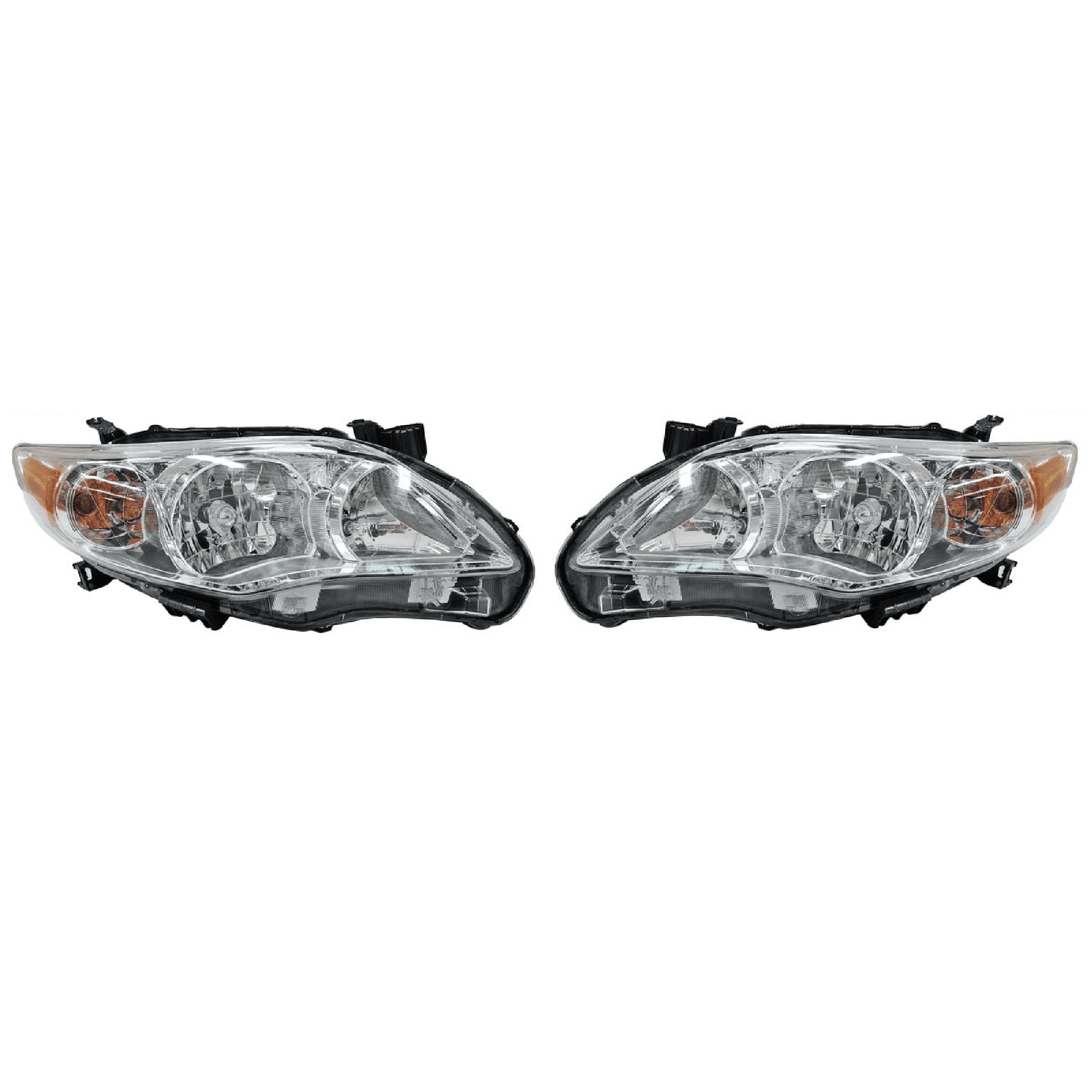 Par Faros Toyota Corolla 2011-2013 Fondo Cromado