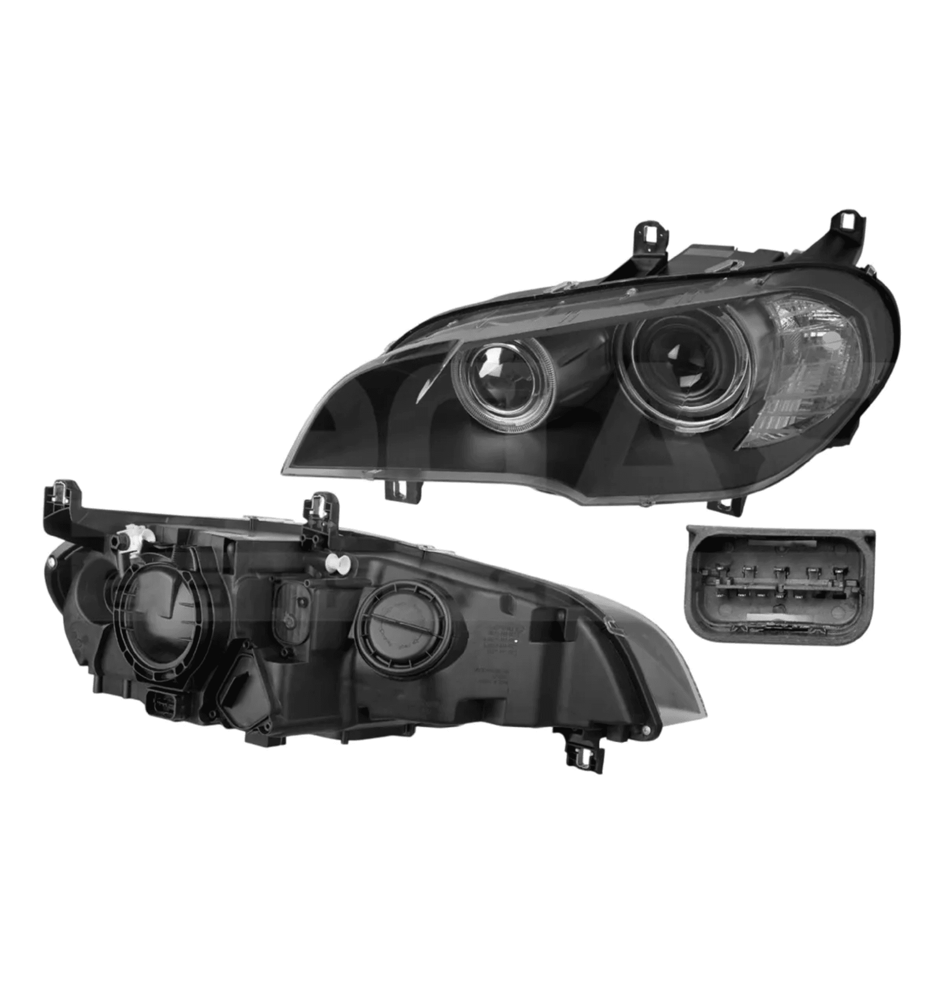 Faro Izquierdo Bmw X5 2007-2009 Electrico Con Motor Leds Para Foco Xenon Depo
