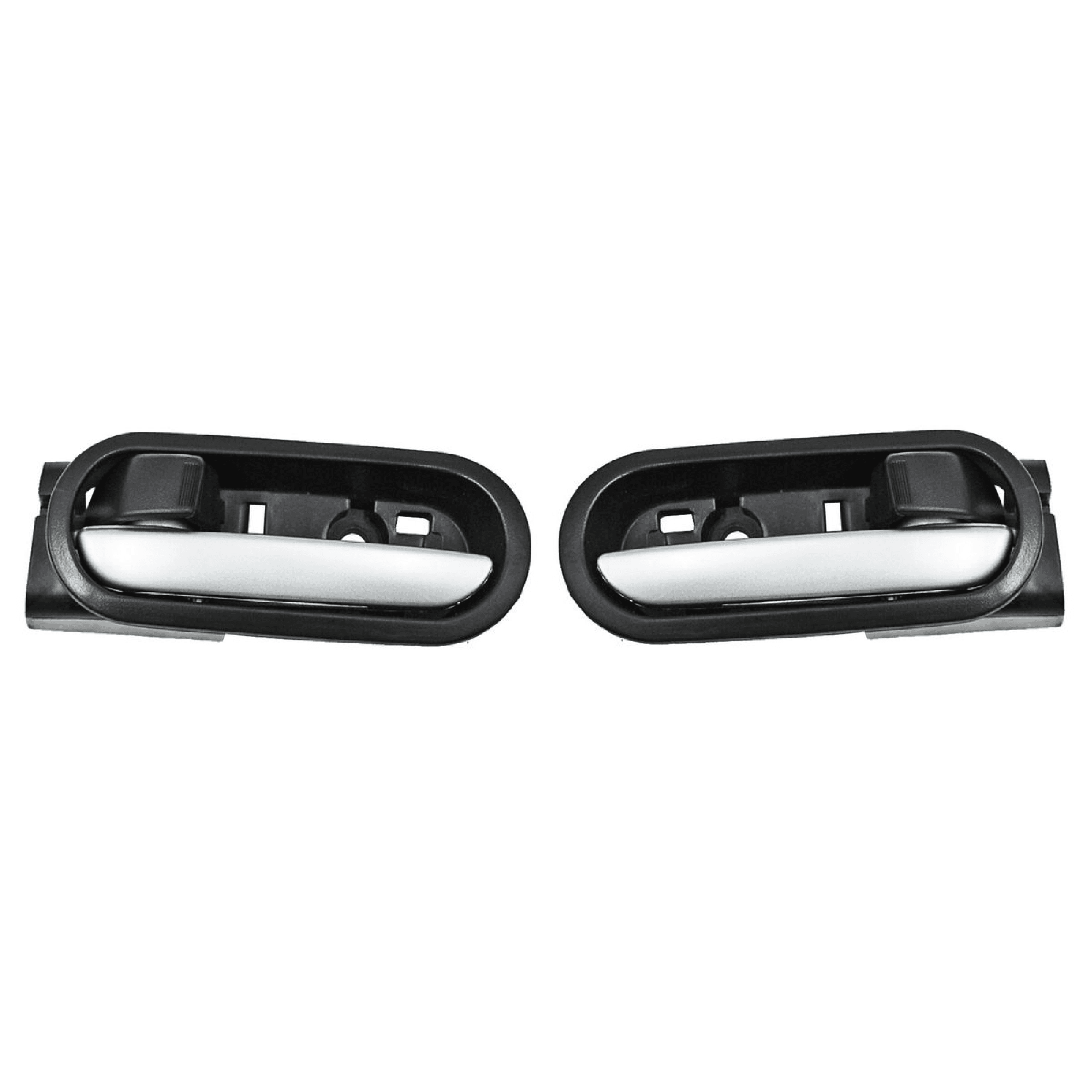 Par Manijas Interiores Mazda Cx7 2007-2012 Plastico Negra/ Plata Trasera
