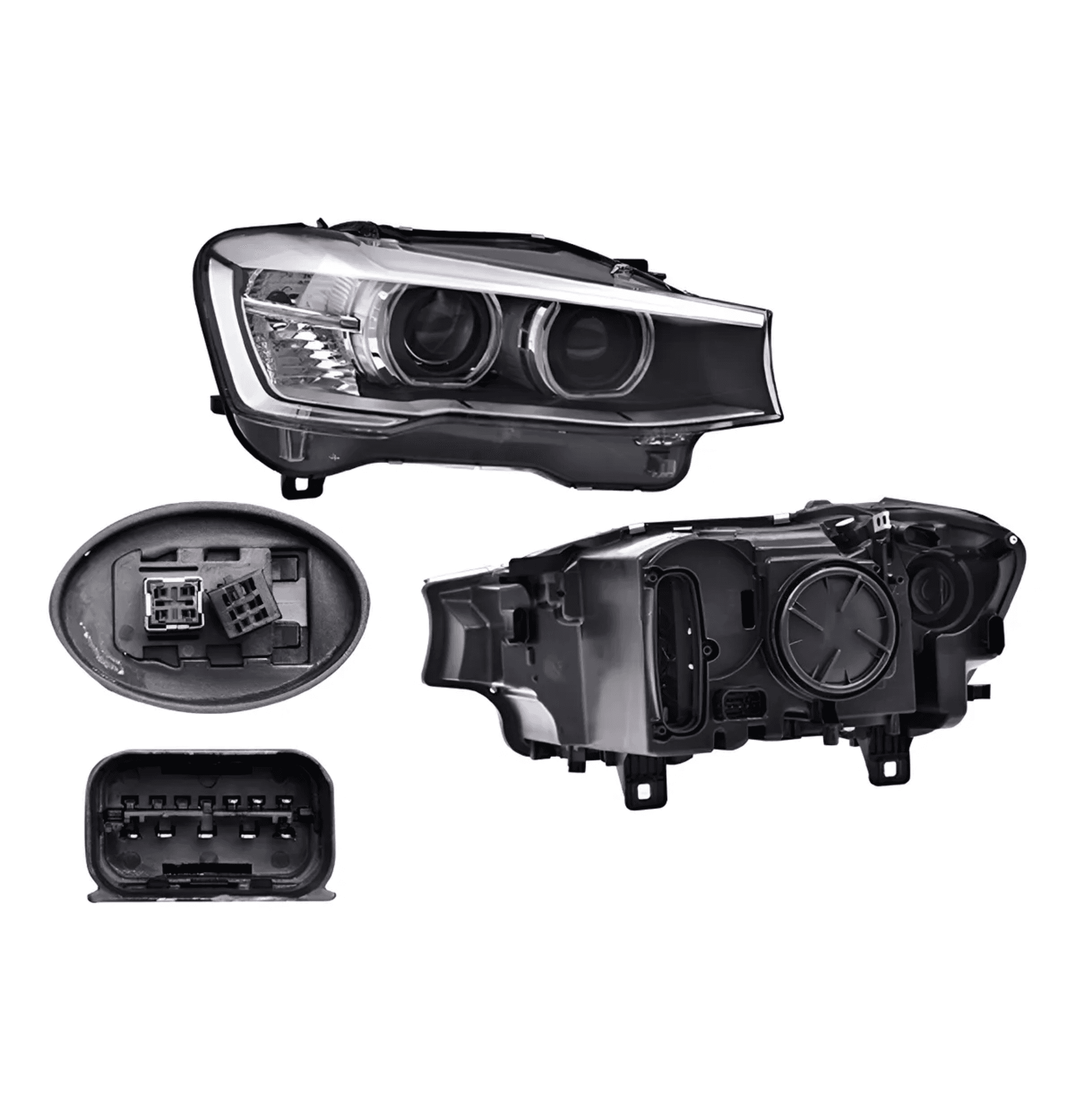 Faro Derecho Bmw X3 2015-2017 Electrico Con Motor Sin Funcion De Luces Adaptativas Para Foco Xenon Leds Depo