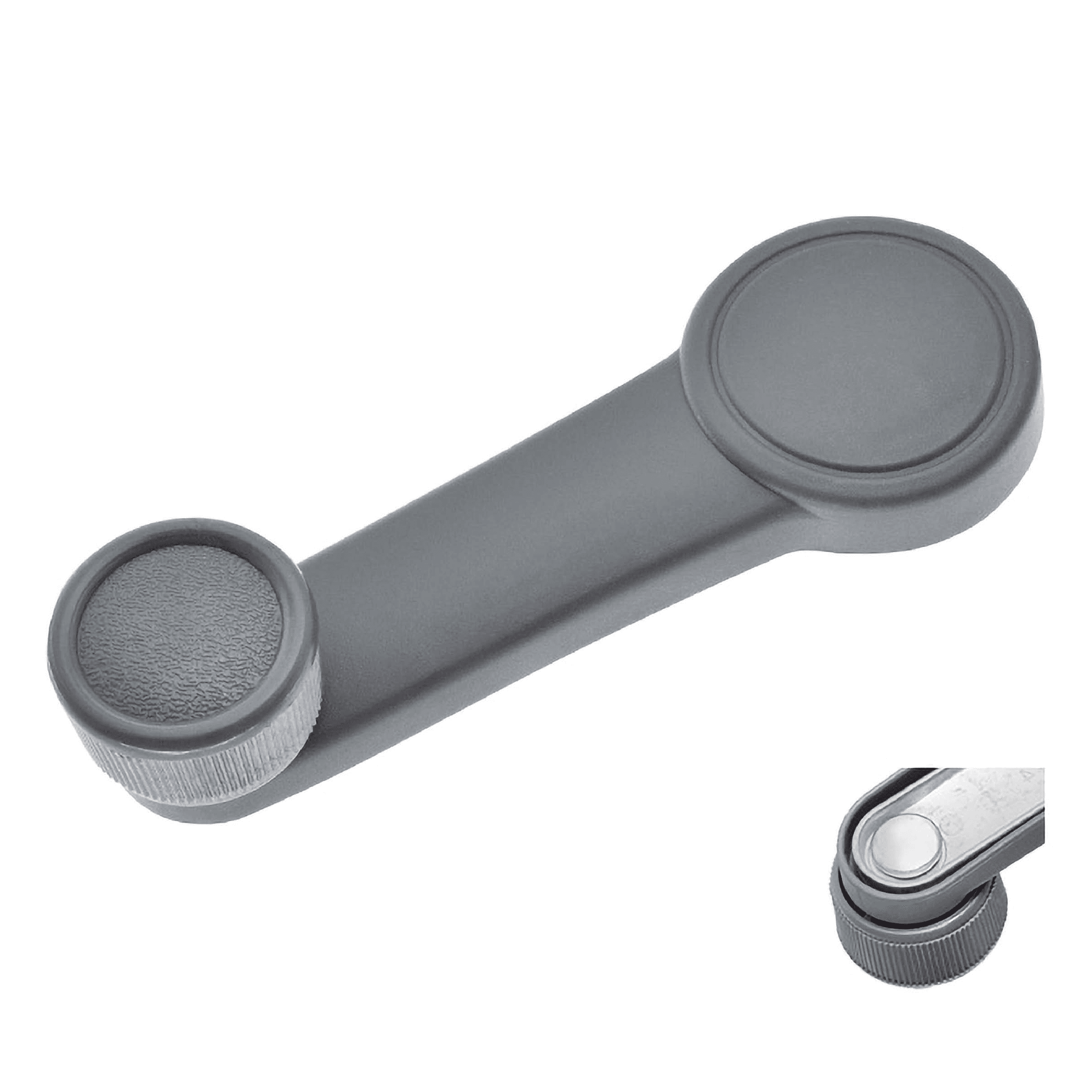 Manija De Elevar Ford Ecosport 2004-2012 Base De Zinc Perilla Gris Zinc Con Plastico Gris Remache De Metal Hushan