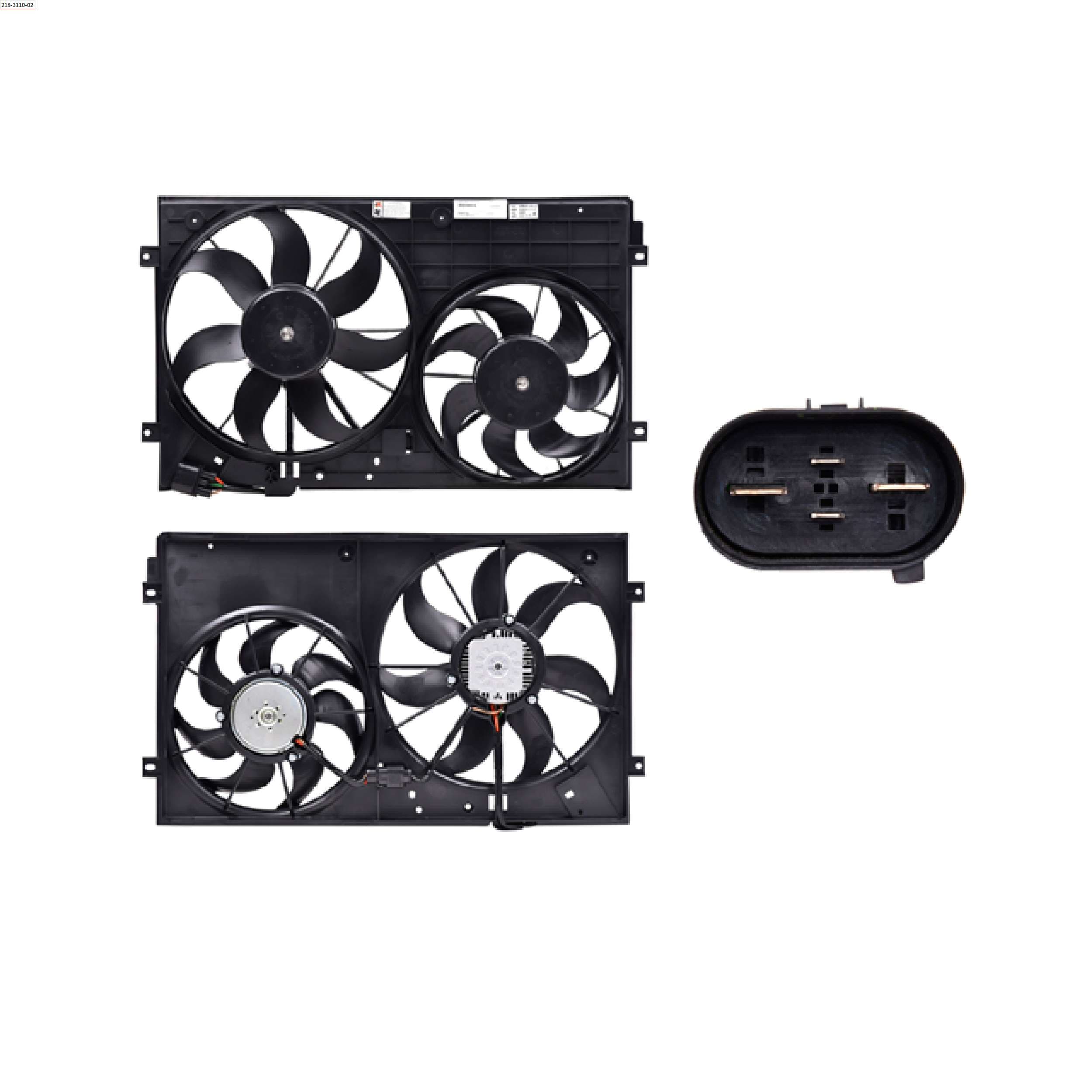 Motoventilador 3 Pines Audi A3 2004-2013 / Volkswagen Beetle 2010-2019 / Bora 2.5L 2005-2010 / Caddy 2011-2020 / Golf 2010-2013 / Jetta 2005-2018 / Passat 2012-2018