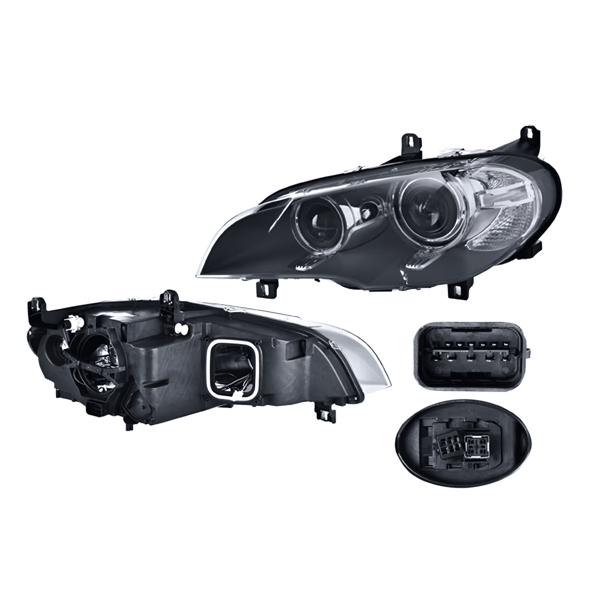 Faro Izquierdo Bmw X5 2011-2013 Electrico Con Motor Para Foco Xenon Depo