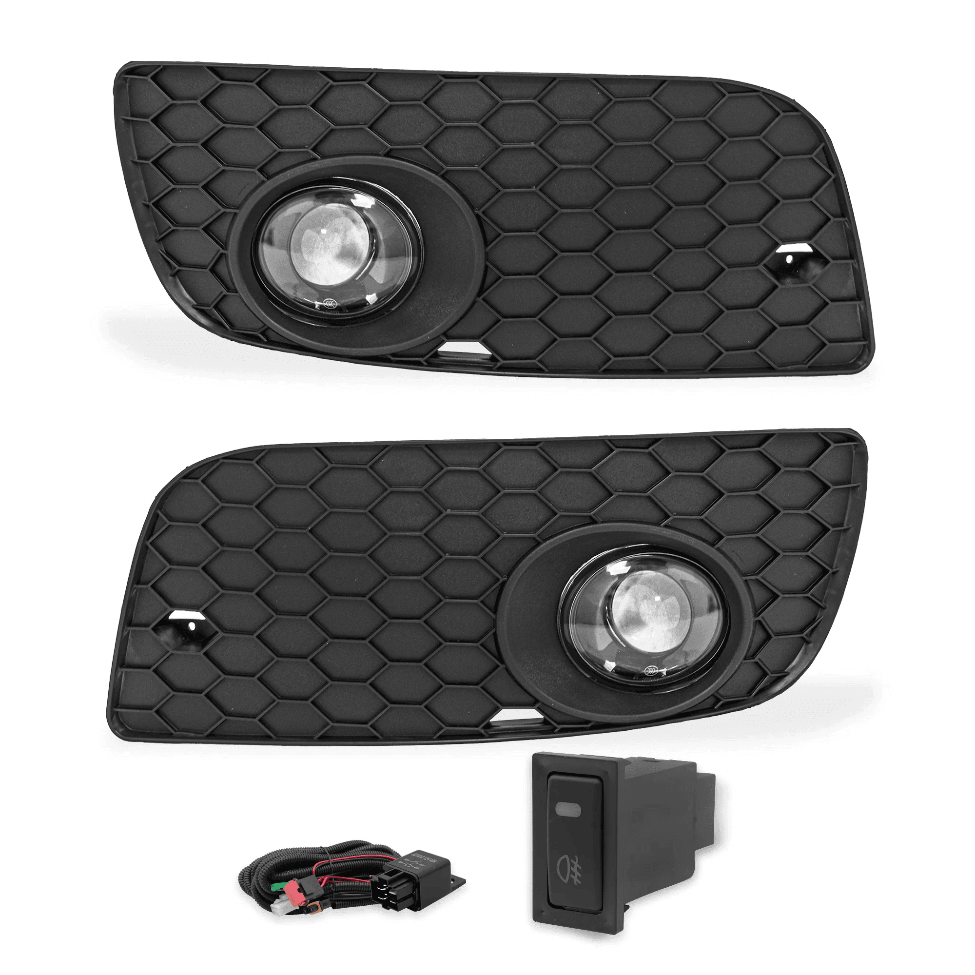Kit faros niebla Volkswagen Bora 2006-2009 con Lupa con arnes switch Universal y focos