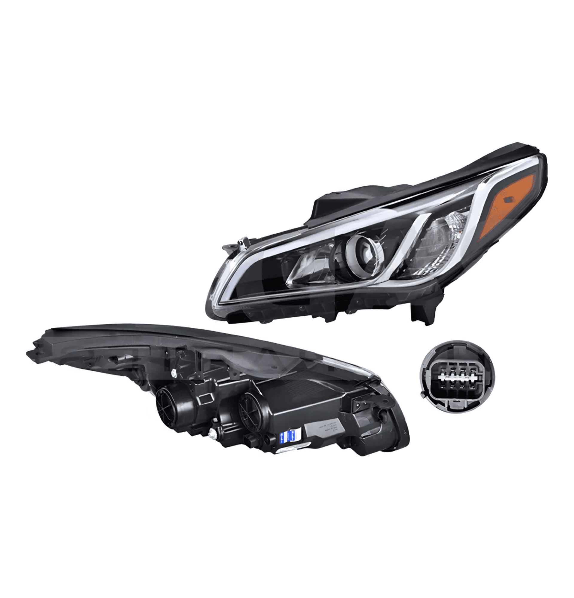 Faro Izquierdo Hyundai Sonata Se 2015-2017 Para Foco Halogeno Con Foco Depo