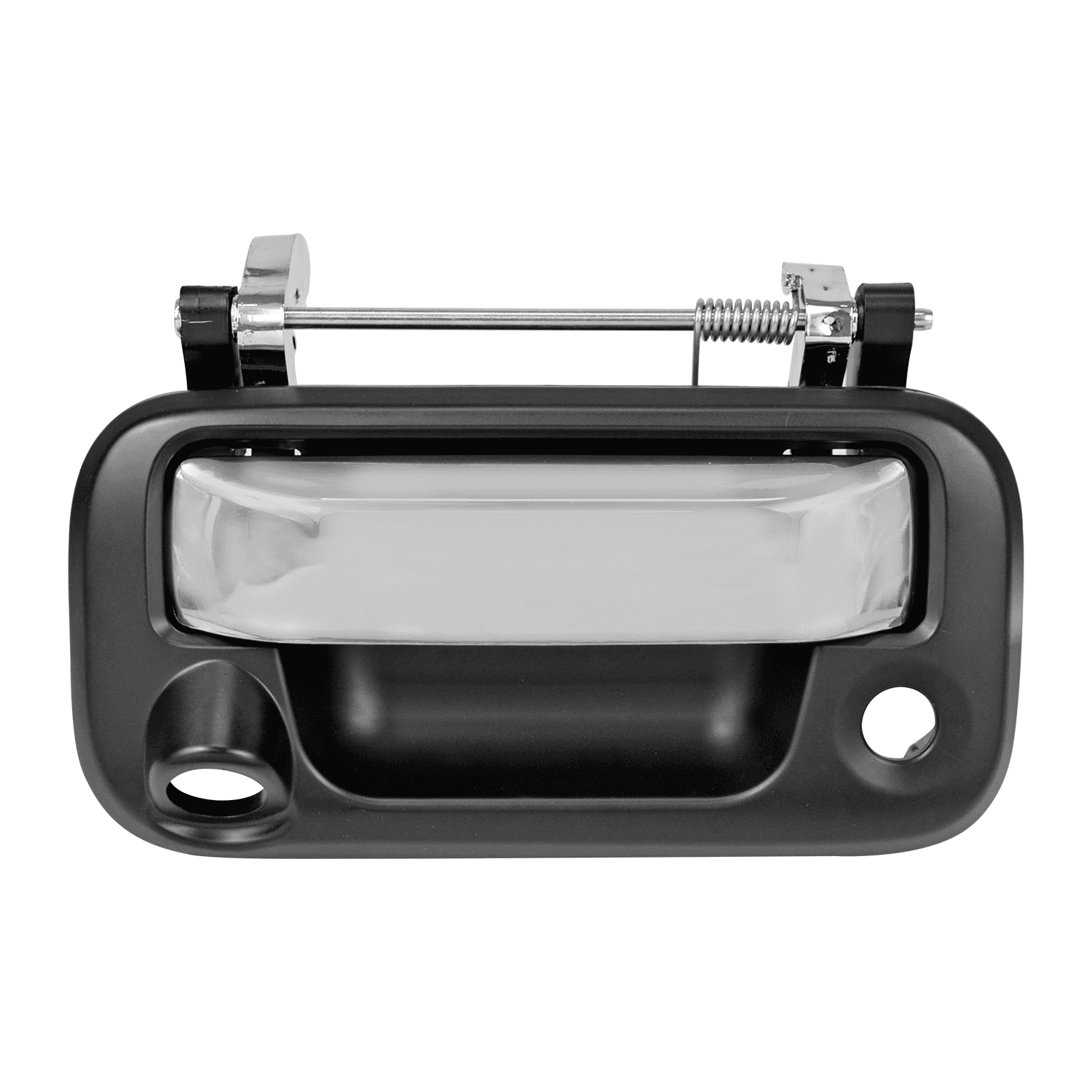 Manija De Tapa Ford Explorer Sport Trac 2006-2010 Con Hoyos Para Llave Y Camara Lisa Negra/Cromo Plastico Hushan