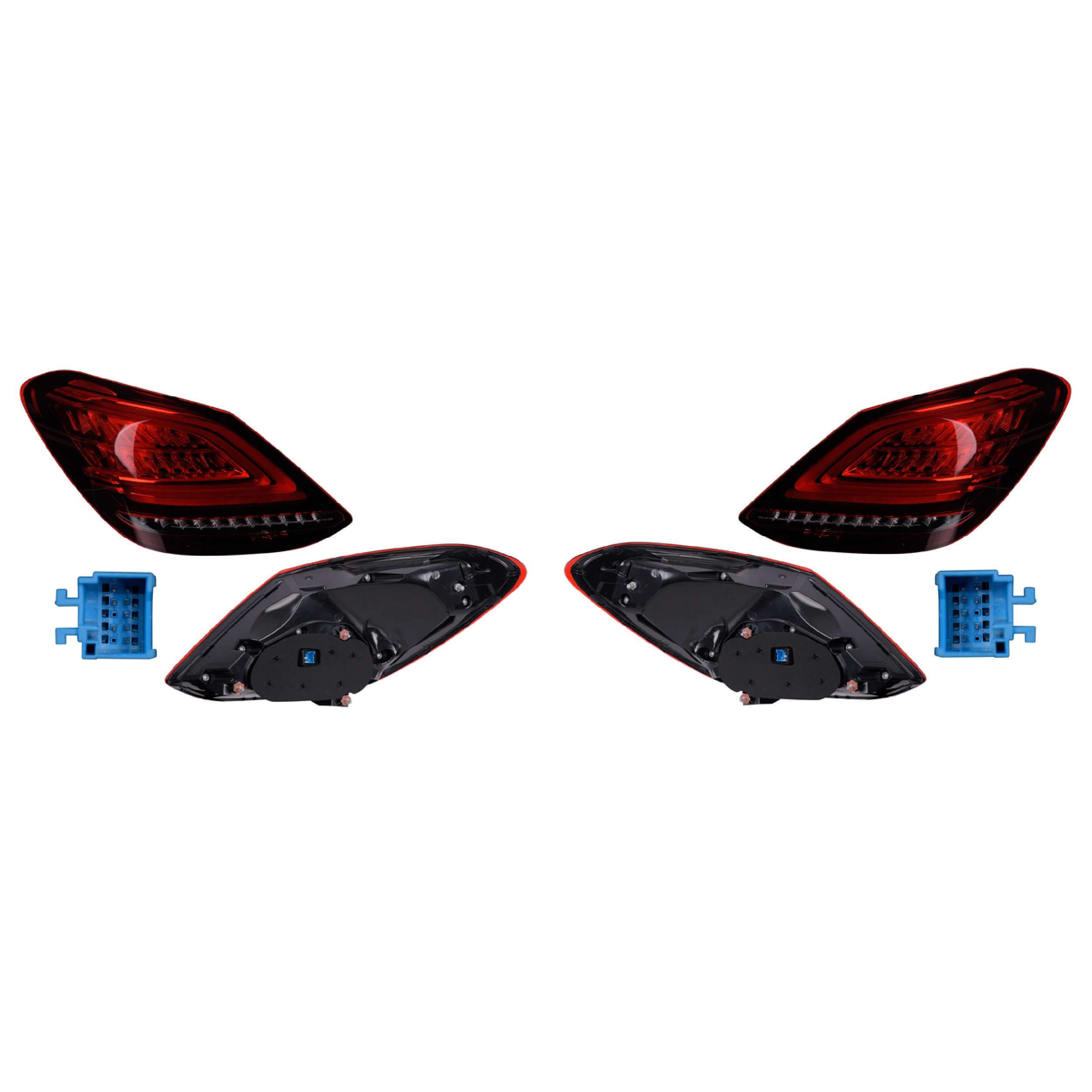 Par Calaveras Leds Mercedes Benz Clase C 200 2019-2021 Depo