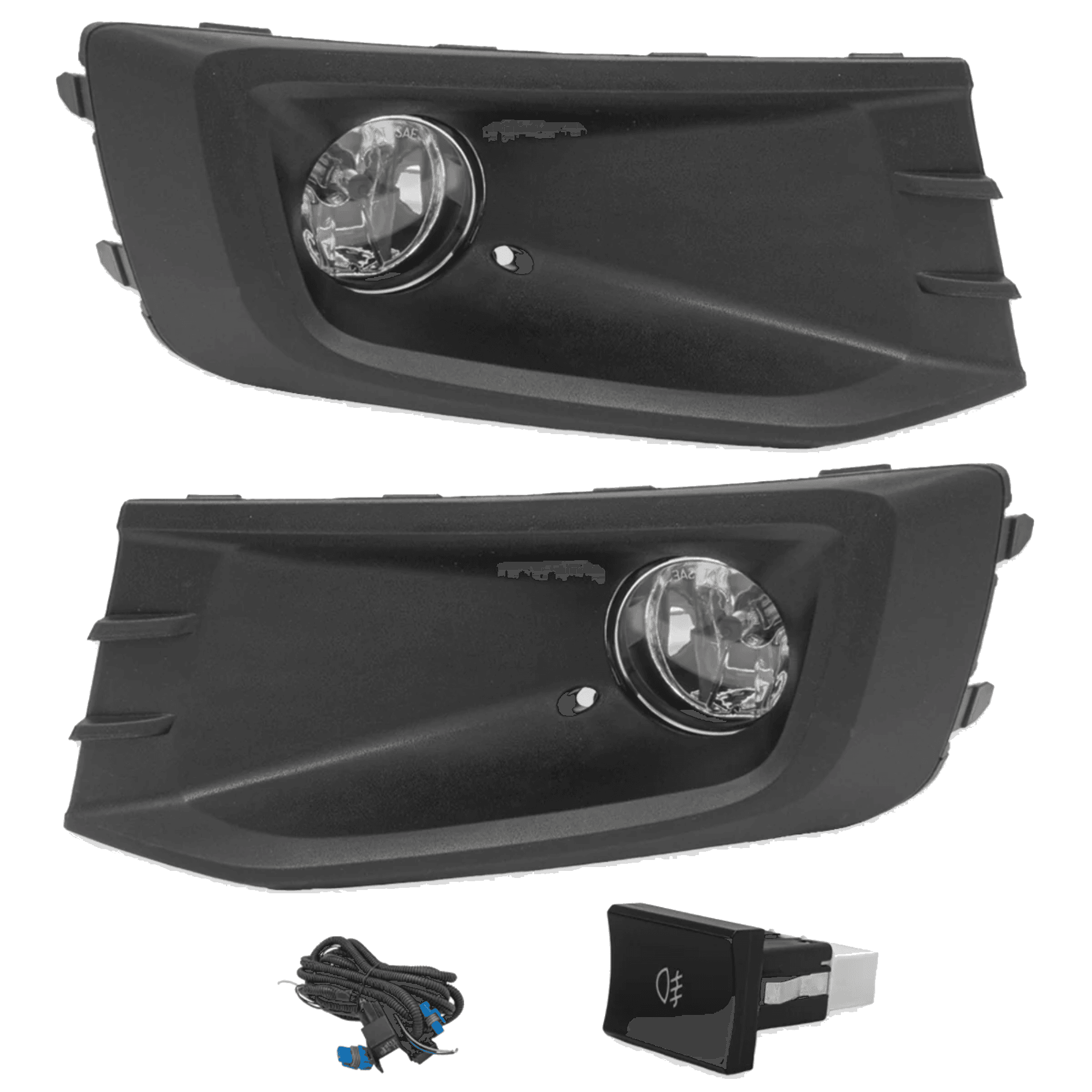 Kit faros niebla Volkswagen Saveiro 2014-2016 con arnes switch oem y focos