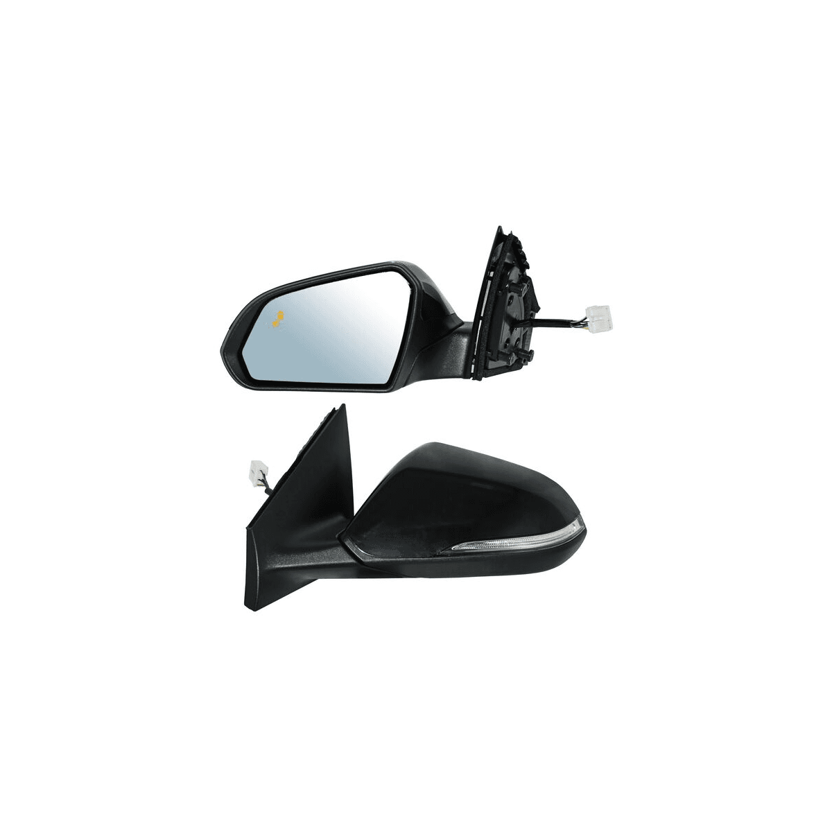 Espejo Para Hyundai Sonata 2015-2017 Electrico Para Pintar Base China Con Direccional Con Sensor Punto Ciego Con Desempañante 8 Pines Izquierdo