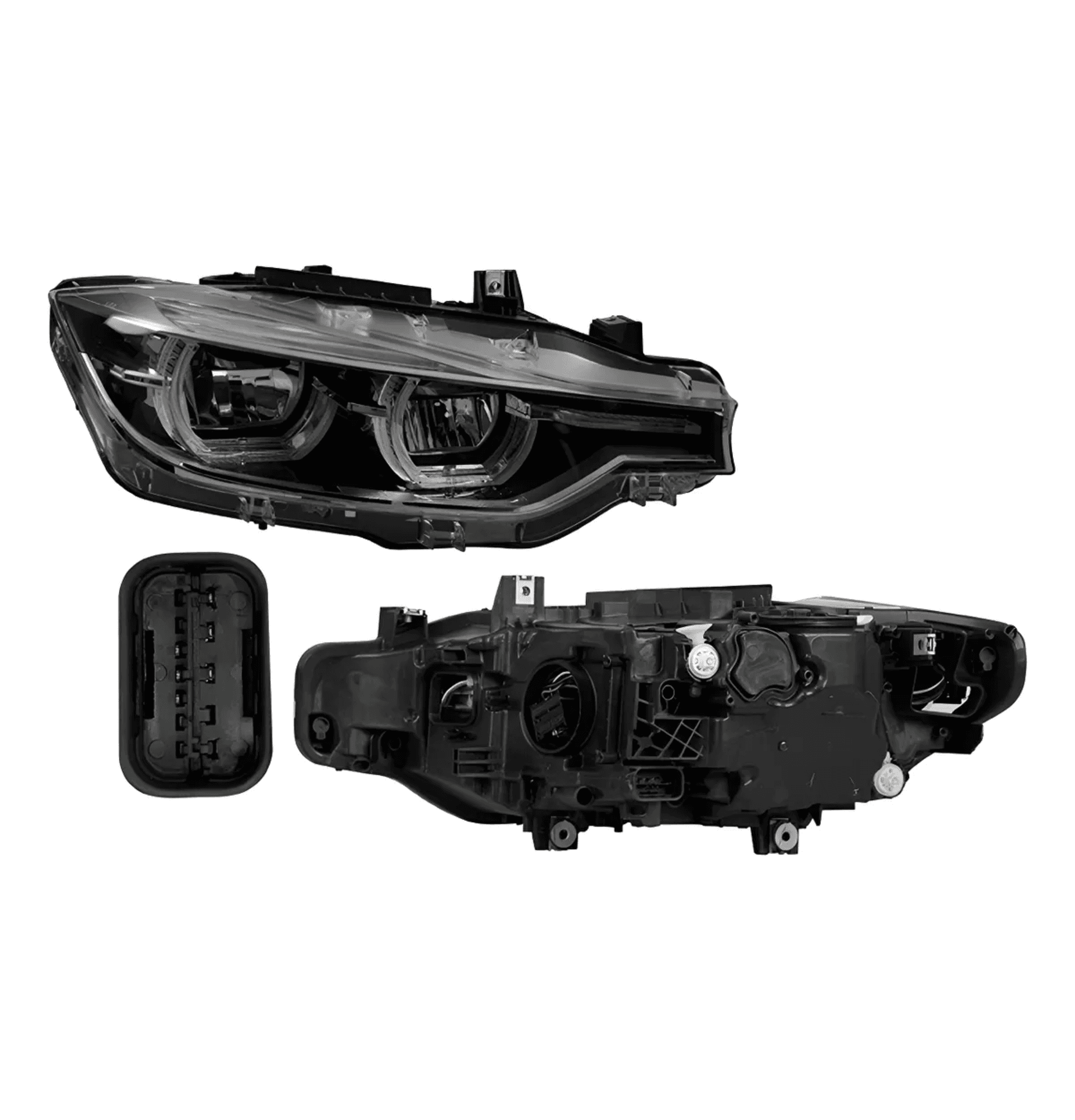 Faro Derecho Bmw Serie 3 2016-2019 Electrico Con Motor Leds Depo