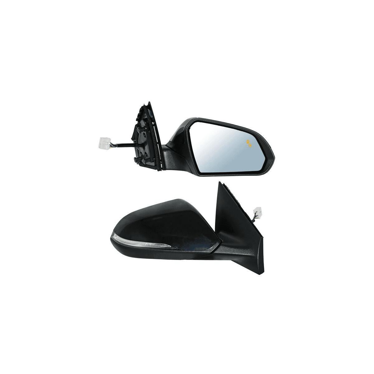 Espejo Para Hyundai Sonata 2015-2017 Electrico Para Pintar Base China Con Direccional Con Sensor Punto Ciego Con Desempañante 8 Pines Derecho