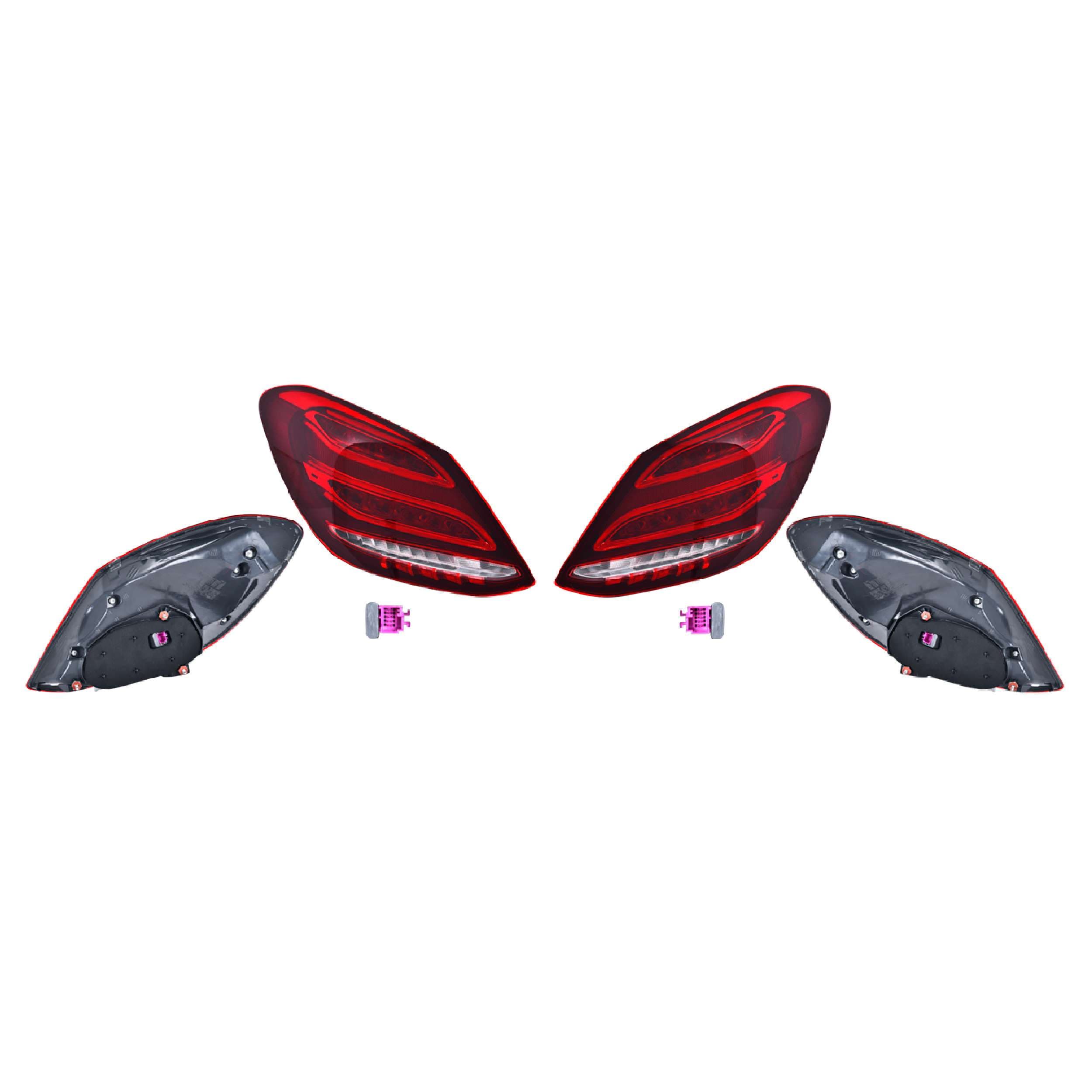 Par Calaveras Full Leds Mercedes Benz Clase C 2015-2018 Depo