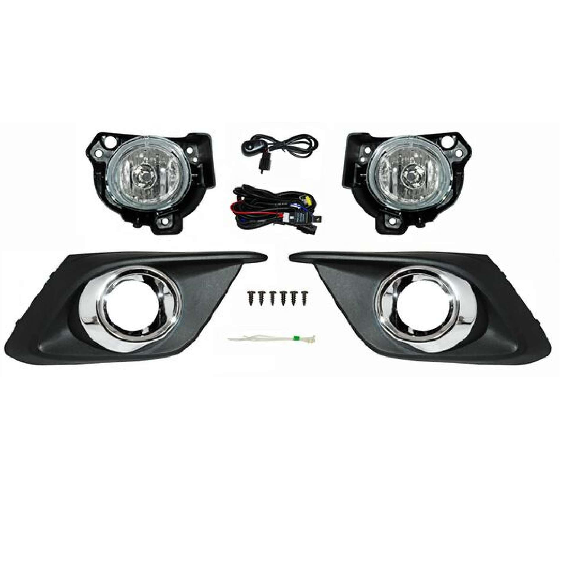 Faro Niebla Mazda 3 2013-2016 Con Parrilla Filo Cromado Juego