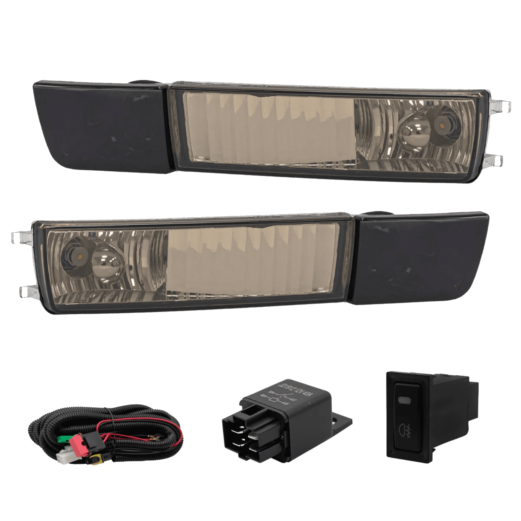 Kit faros niebla Humo + cuartos Volkswagen Golf/Jetta 1993-1999 con arnes switch Universal y focos
