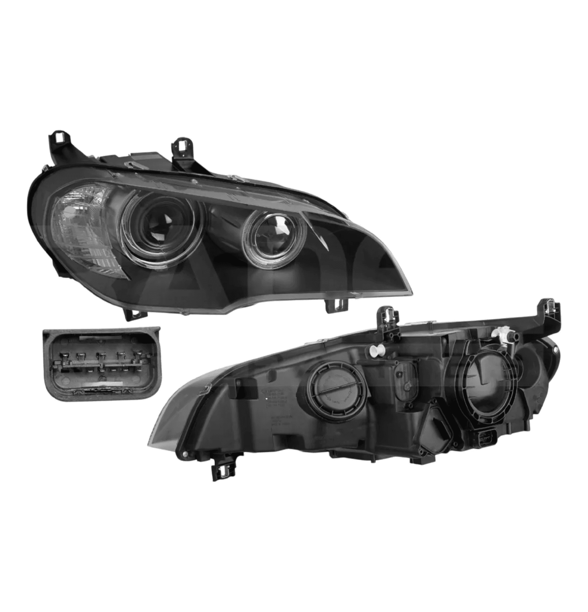 Faro Derecho Bmw X5 2007-2009 Electrico Con Motor Leds Para Foco Xenon Depo