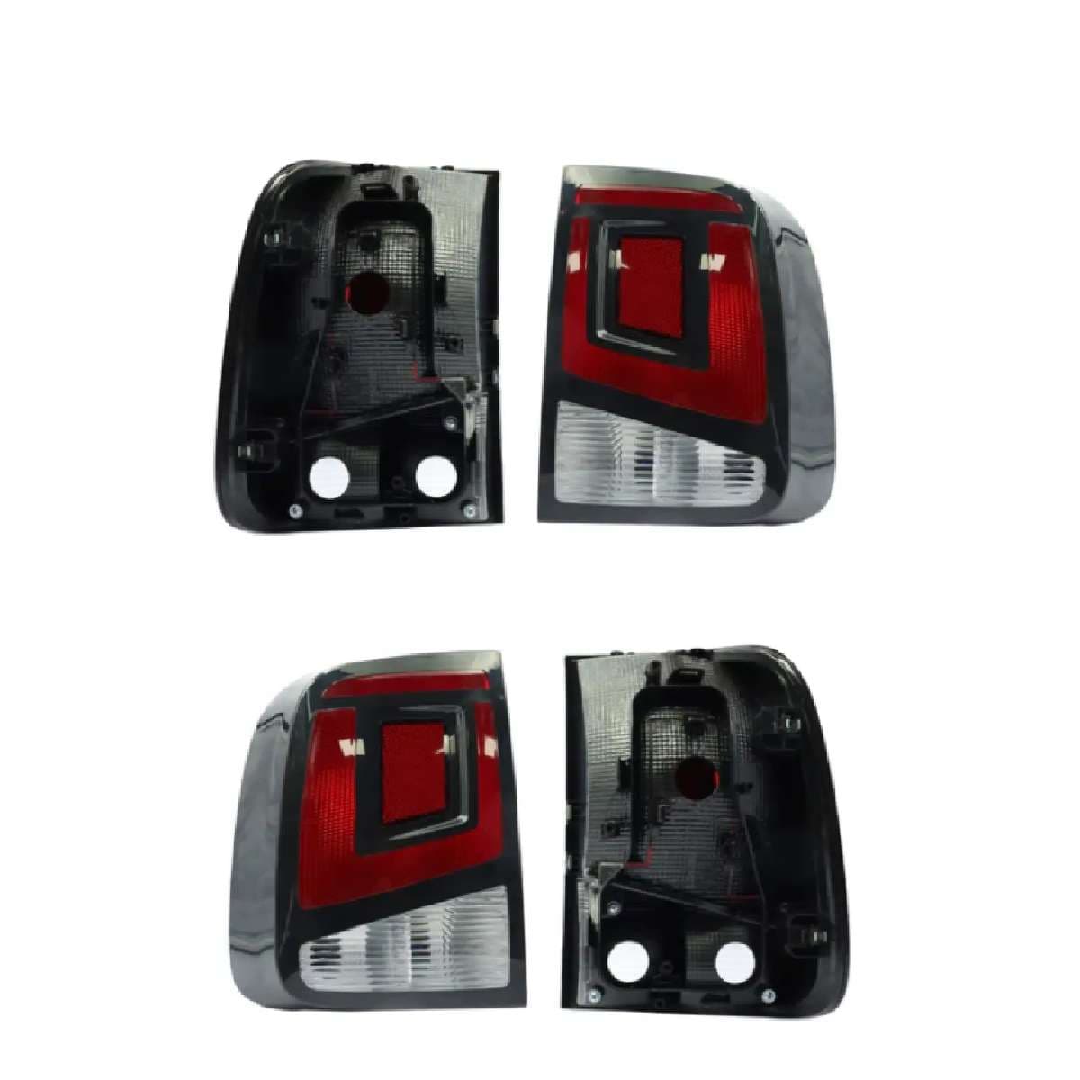 Par Calaveras Volkswagen Saveiro 2024-2026 Sin Arnés Oscura Filo Negro Rojo/Blanco