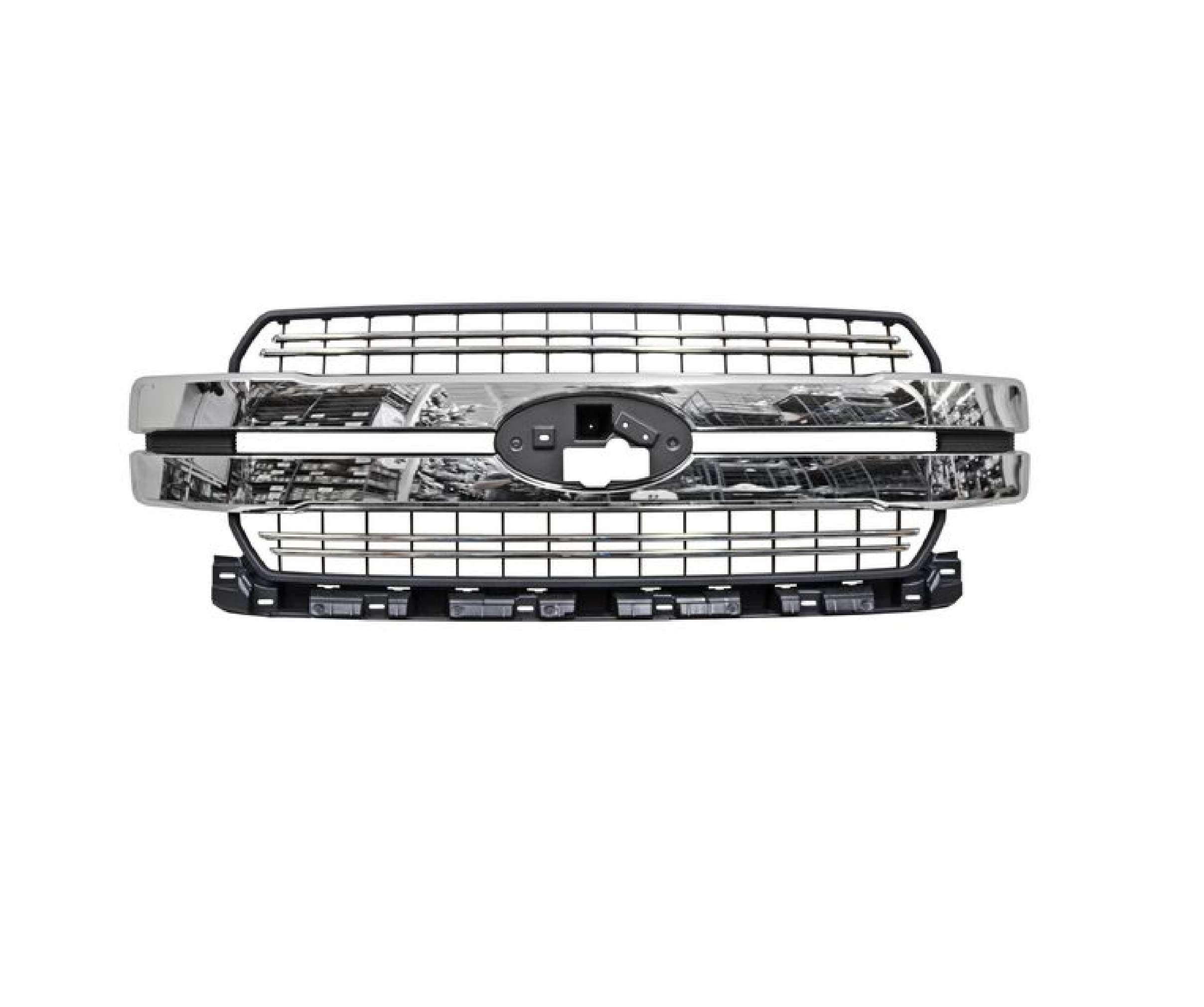 Parrilla Ford F-150/Lobo 2018-2020 Negra Con Moldura Cromada