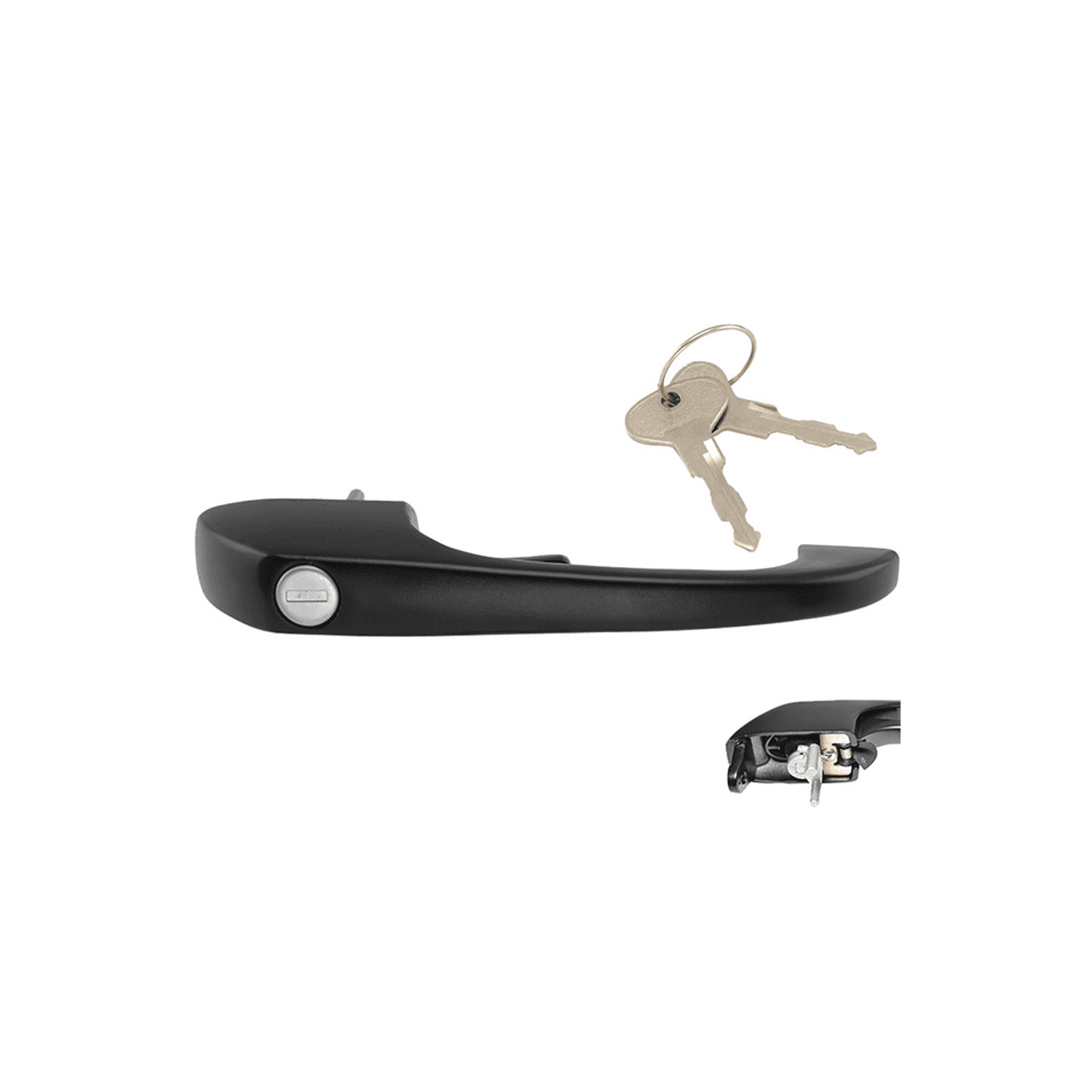Manija Exterior Volkswagen Worker 2006-2017 Con Hoyo Para Llave Lisa Negra Zinc Hushan