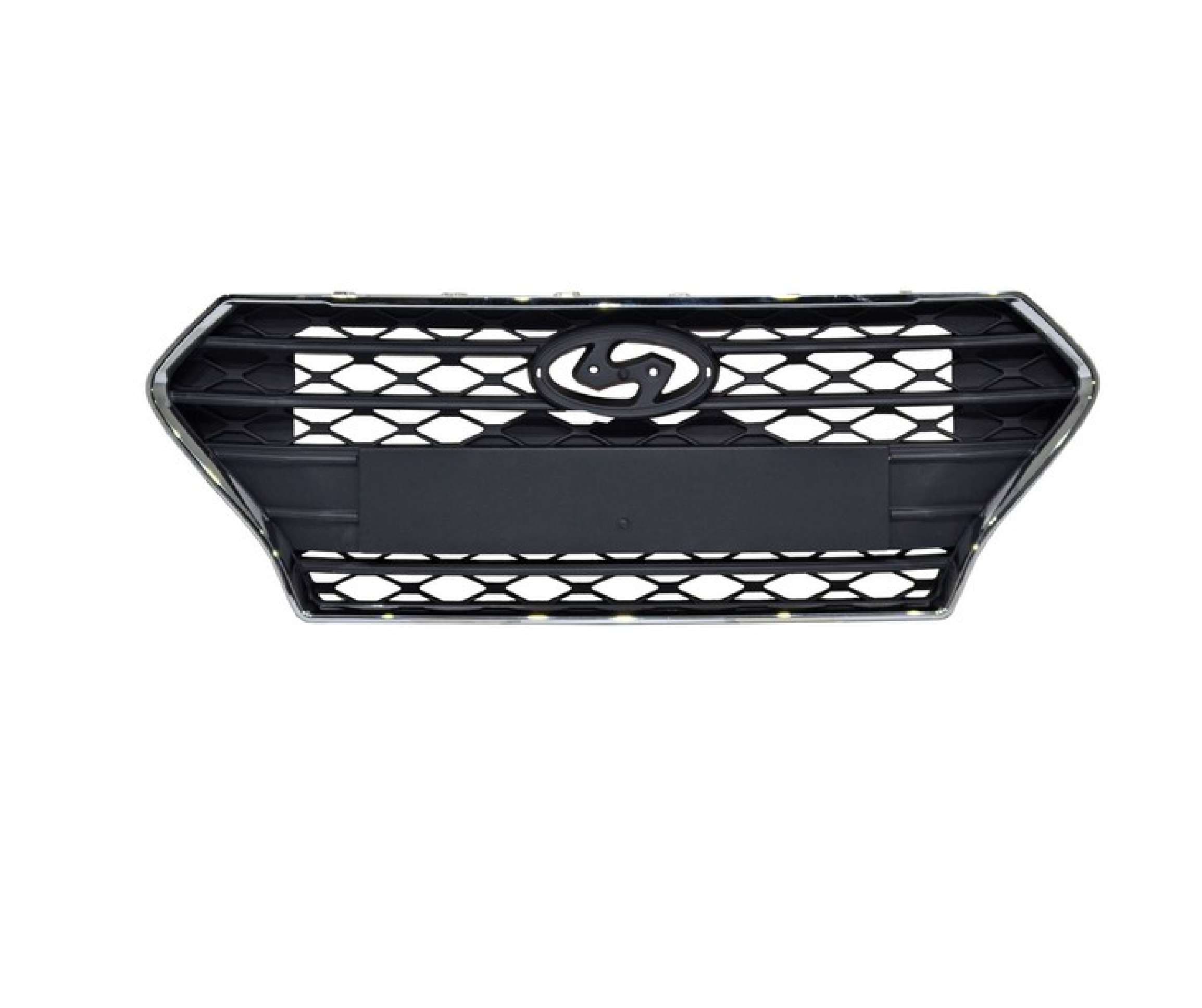 Parrilla Para Hyundai Accent Euro Type 2018-2022 Con Moldura Cromada Con Portaplaca
