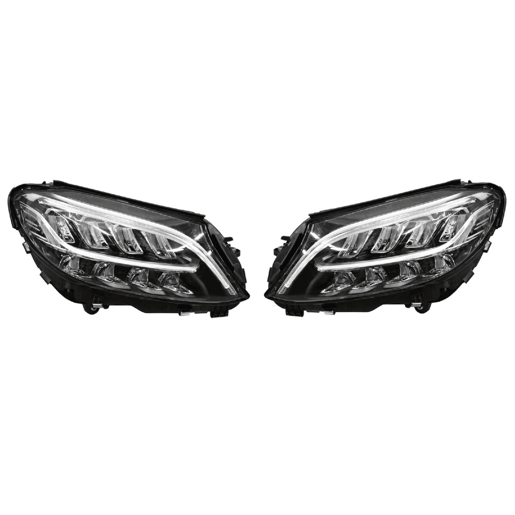Par Faros Mercedes Benz  Clase C 2019 2020 2021 Electrico Con Motor Leds Tyc