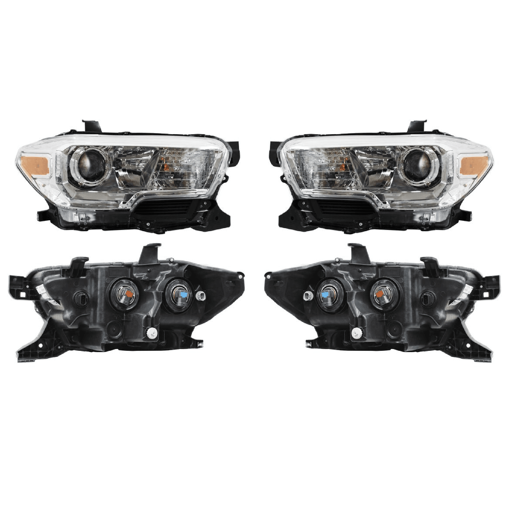 Par Faros Toyota Tacoma 2016-2018 Fondo Cromado