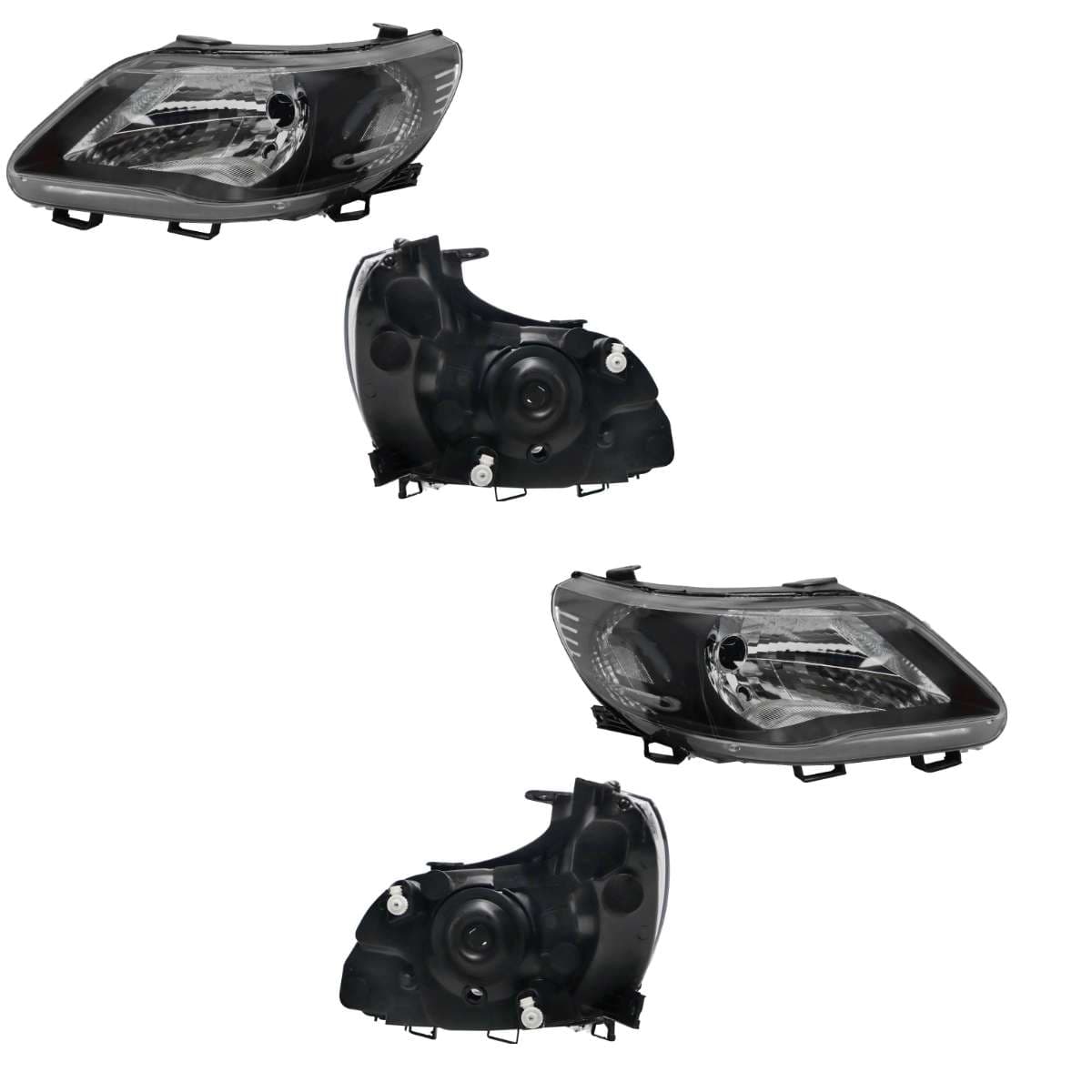 Par Faros Volkswagen GOL 4 y 5 Puertas 2008-2012 Fondo Negro Un As