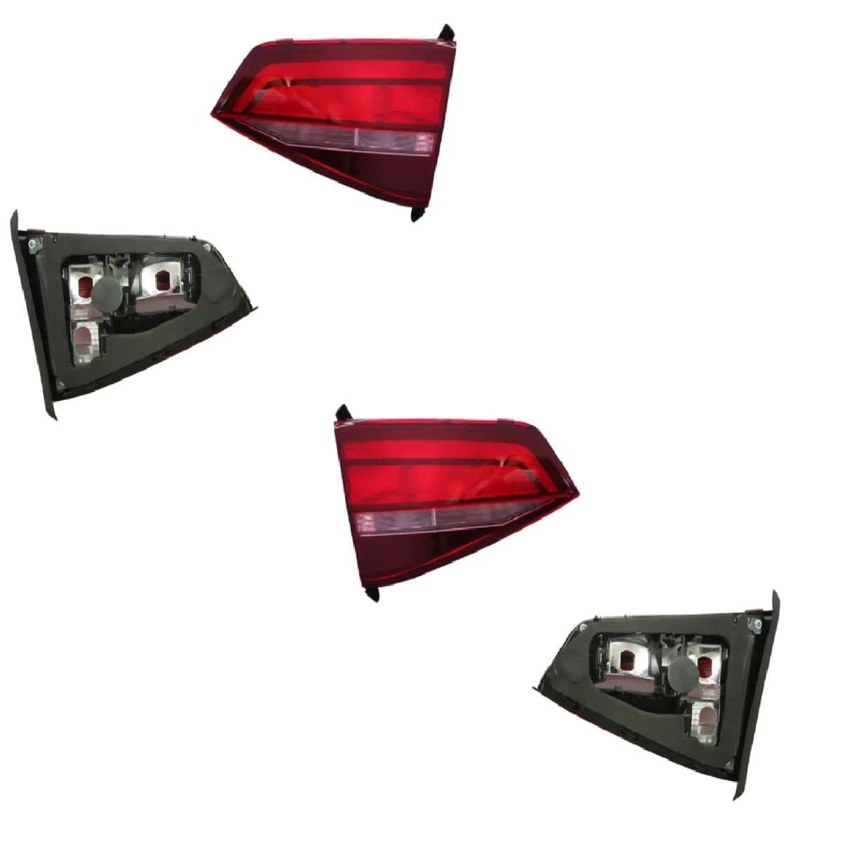 Par Calaveras Interior Volkswagen Jetta A6 Bicentenario 2015-2018 Sin Arnés Oscura Rojo/Blanco