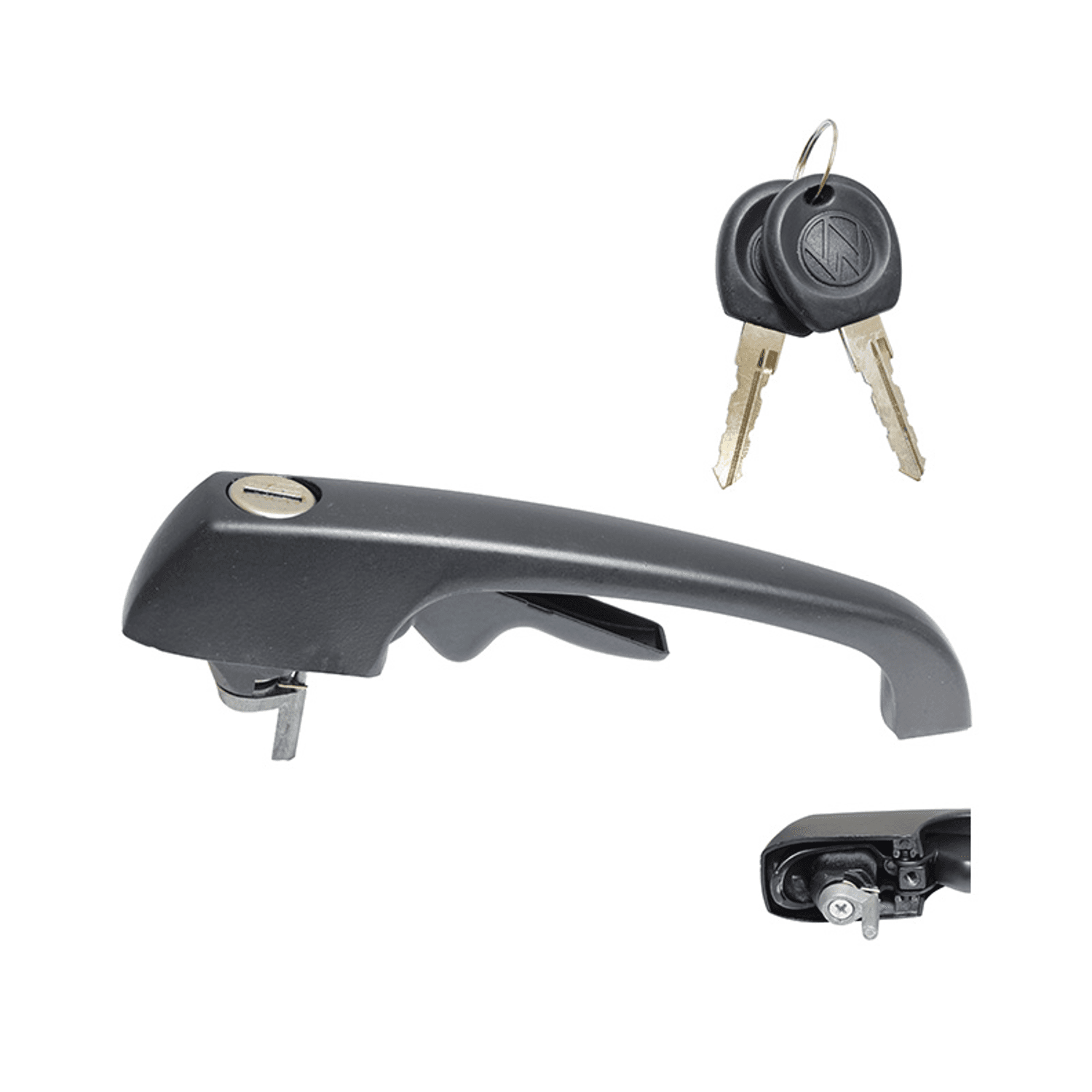Manija Exterior Volkswagen Worker 2005-2010 Negra Metal Derecha/Izquierda Hushan