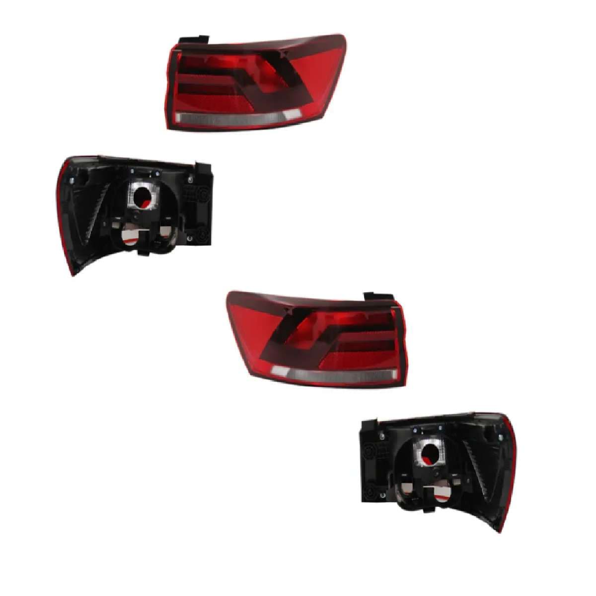 Par Calaveras Exterior Volkswagen Virtus 2020-2022 Sin Arnés Clara Rojo/Blanco