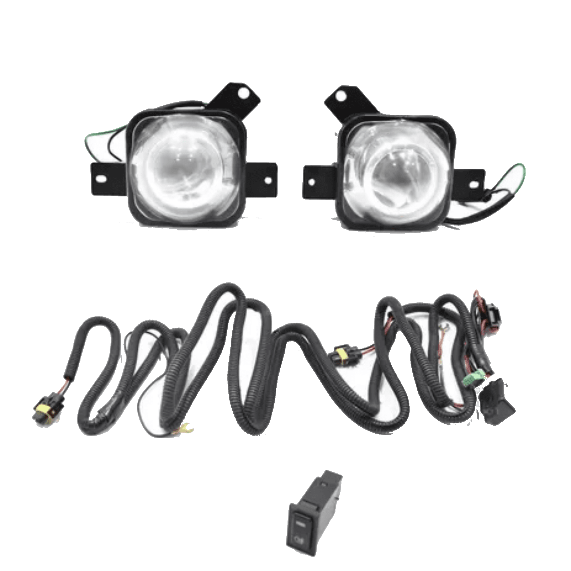 Kit faros niebla Volkswagen Pointer 2006-2009 con Lupa con arnes switch Universal y focos
