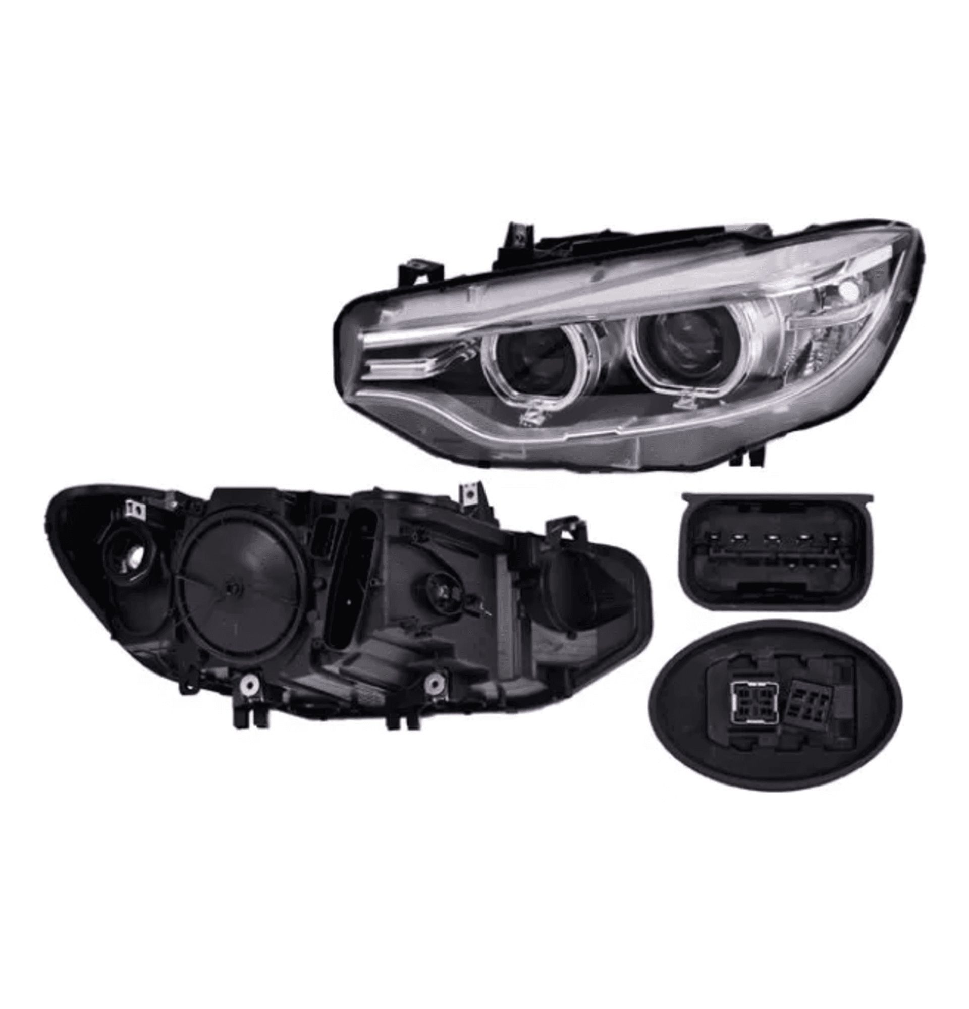 Faro Izquierdo Bmw Serie 4 2014-2016 2 Puertas Electrico Con Motor Leds Para Foco Xenon Depo