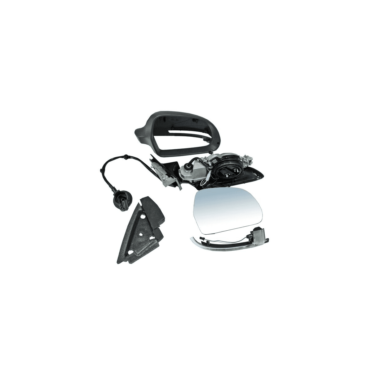 Espejo Audi A3 Tdi 2.0 16V Quattro/Tdi 2.0 16V/Tdi 1.9/1.6/Tsi 1.2/Tdi 2.0/Tfsi 1.8/Tdi 1.6/Tfsi 1.4 2009-2013 3 Puertas Electrico E/Abatible Con Desempañante Con Direccional Para Pintar Izquierdo