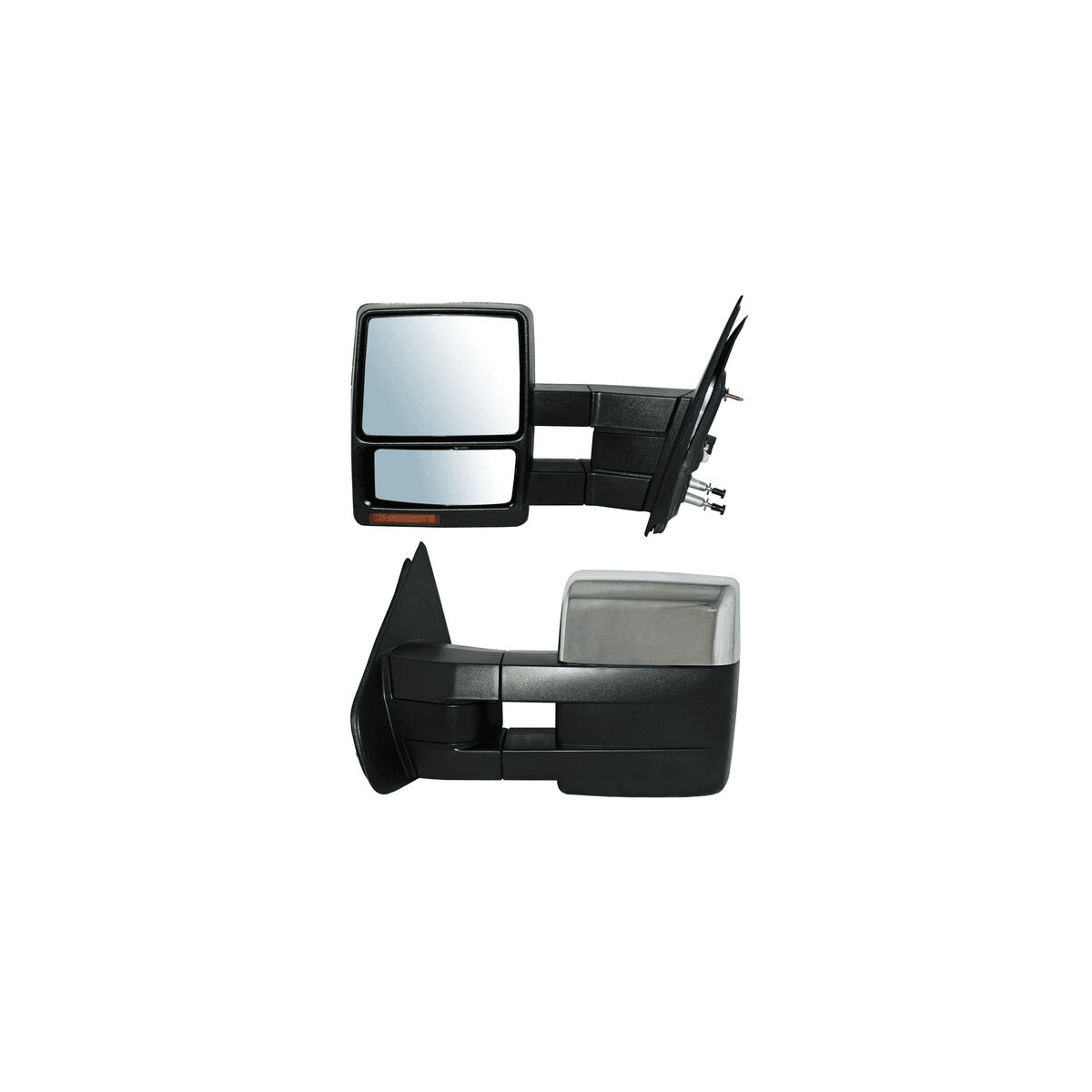 Espejo Ford Super Duty 2008-2016 Electrico Con Desempañante Con Direccional Cromo Con Luz Inferior Con Memoria Telescopico 12 Pines Izquierdo