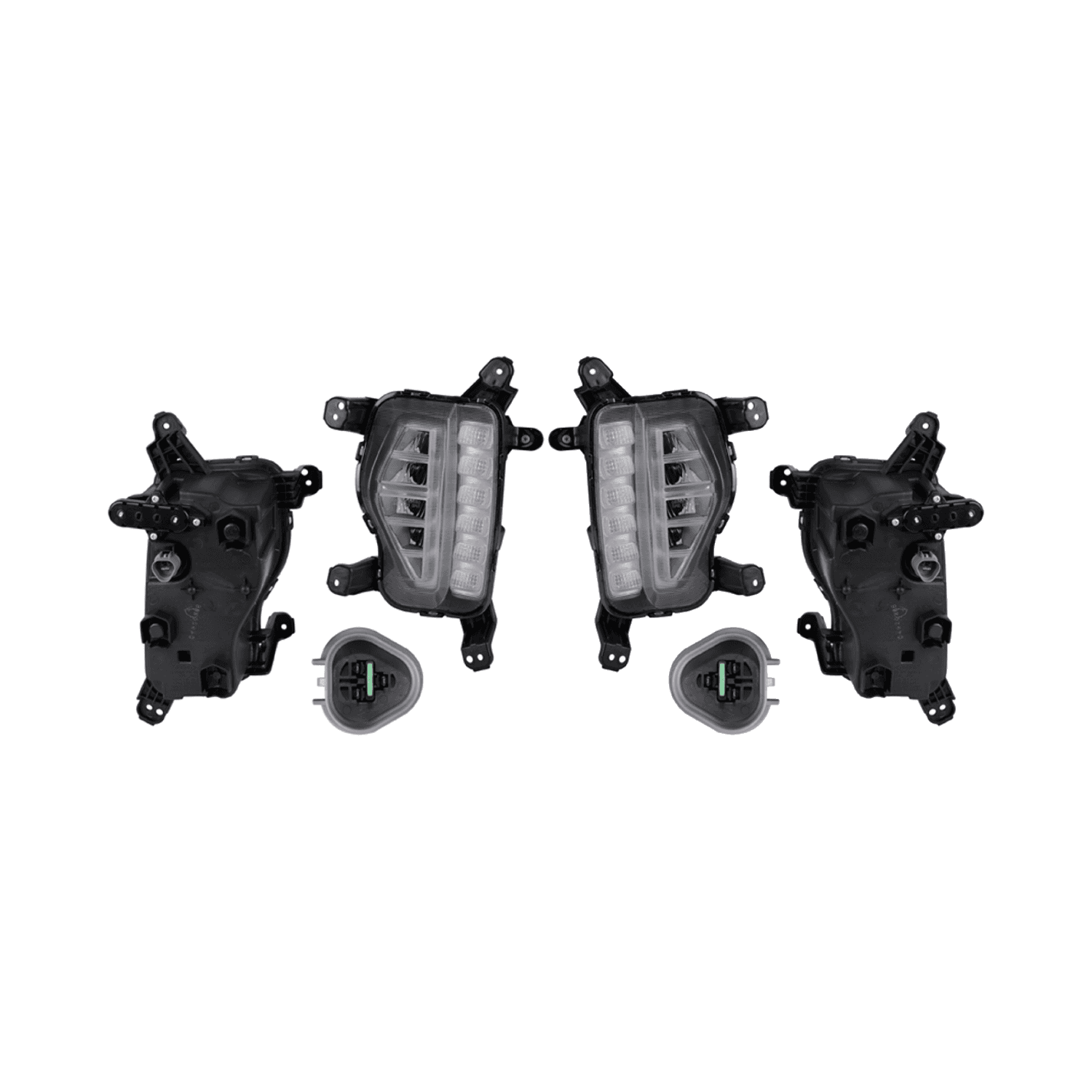 Par Faros Niebla Con Luz De Dia / Con Luz Dia P/Hyundai Santa Fe Gls / P/Hyundai Santa Fe Limited 2018-2019 Depo