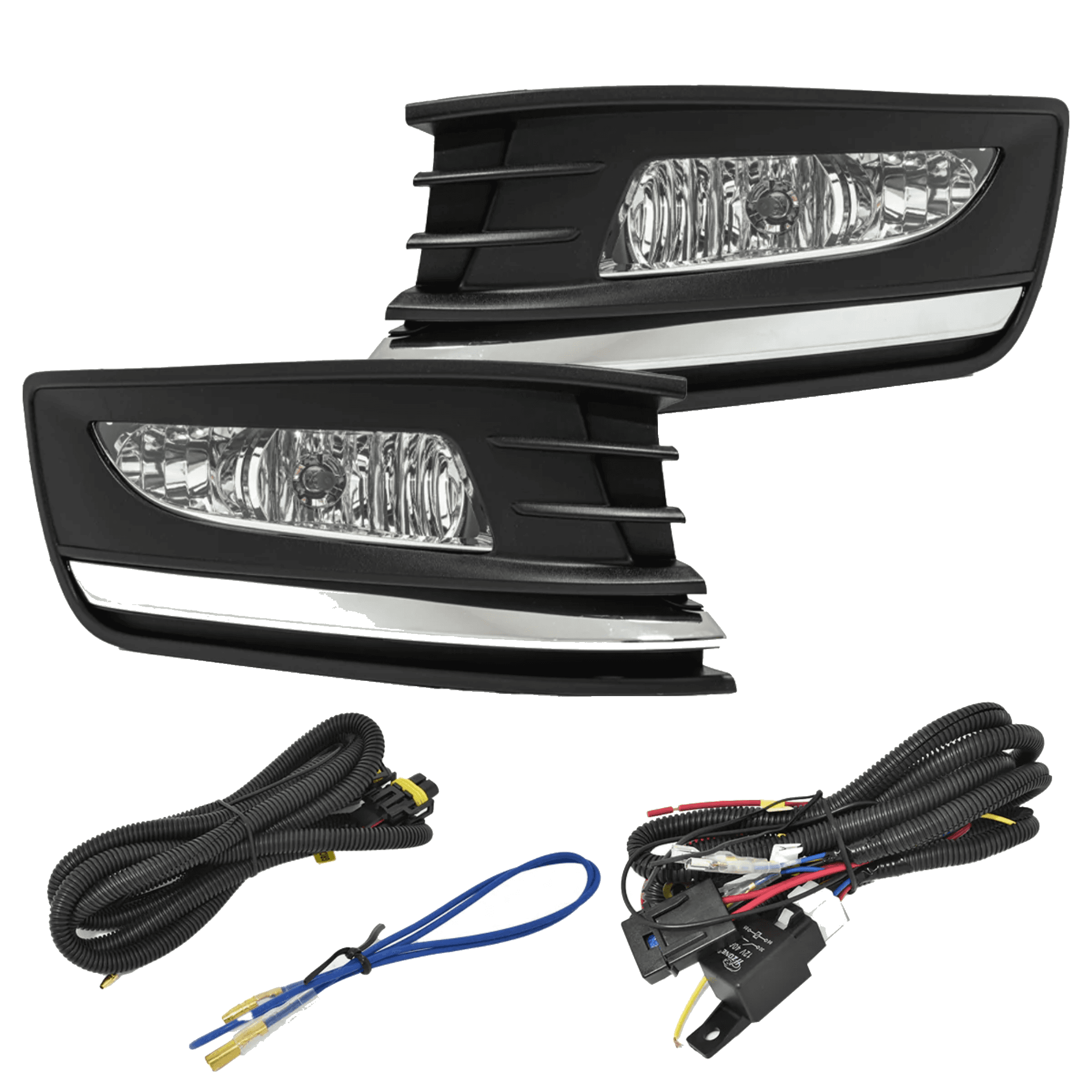 Kit faros niebla Volkswagen Vento 2016-2019 faro cromo moldura cromo con arnes switch Universal y focos