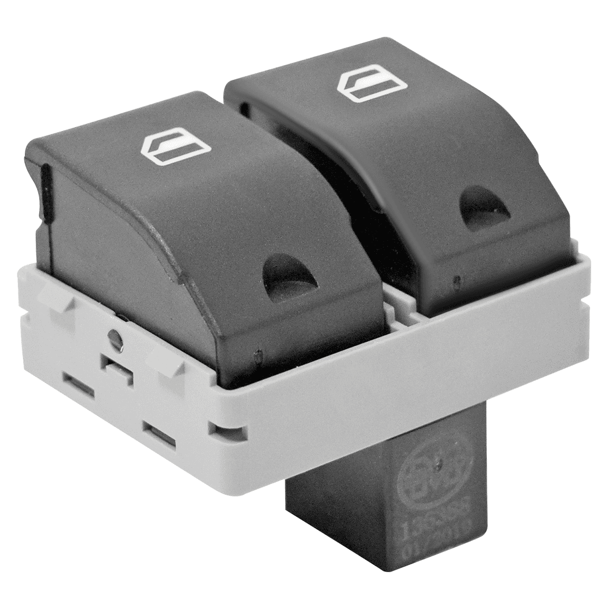 Control Electrico De Elevador Volkswagen Crossfox 2007-2017 4 Pines 2 Teclas Negro Base Negra Doble Click 12V Izquierdo Delantera Manijauto