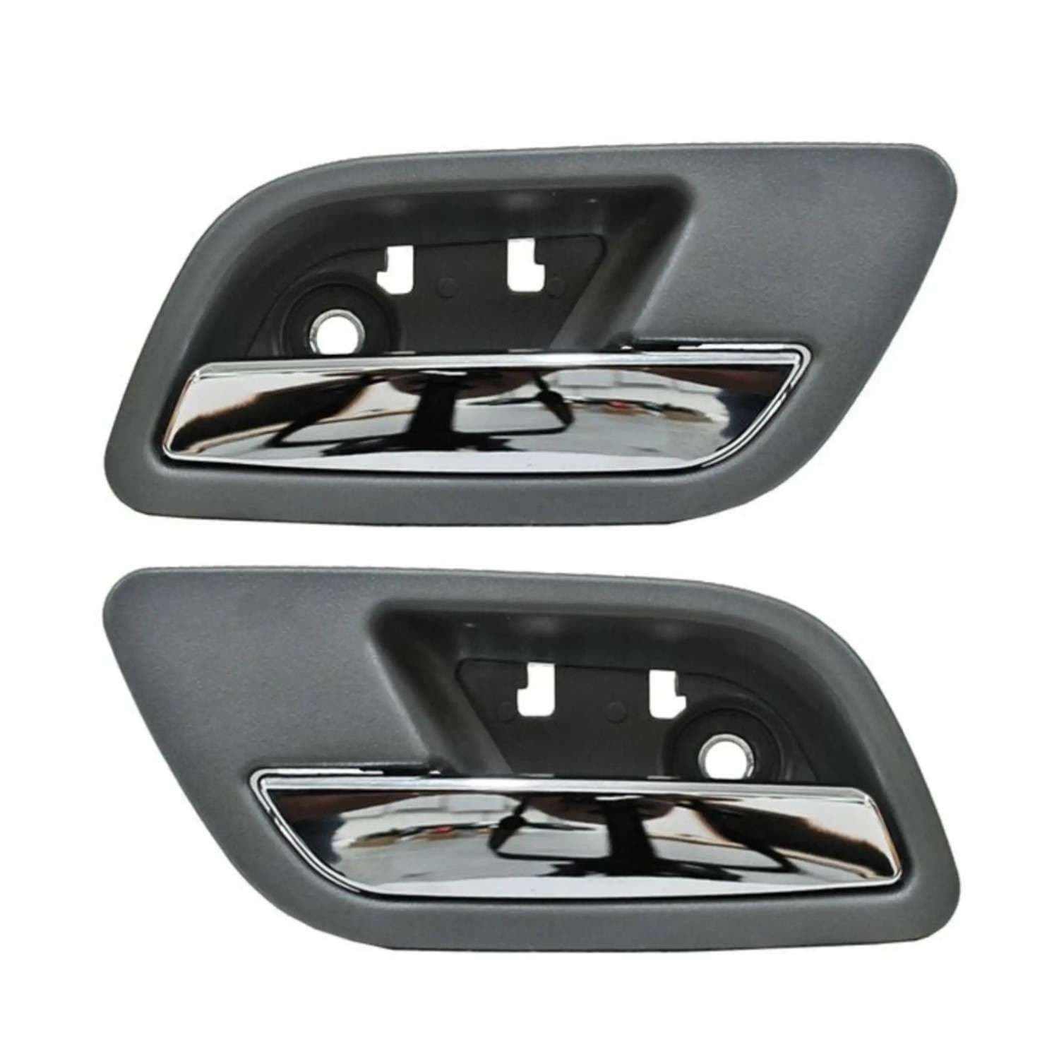 Par Manijas Interiores Chevrolet Cheyenne/Silverado Ltz/ Slt/ Chevrolet Suburban/Chevrolet Avalanche/Chevrolet Tahoe/Gmc Yukon/ Denali 2007-2014 Gris/ Cromo Trasera Plastico