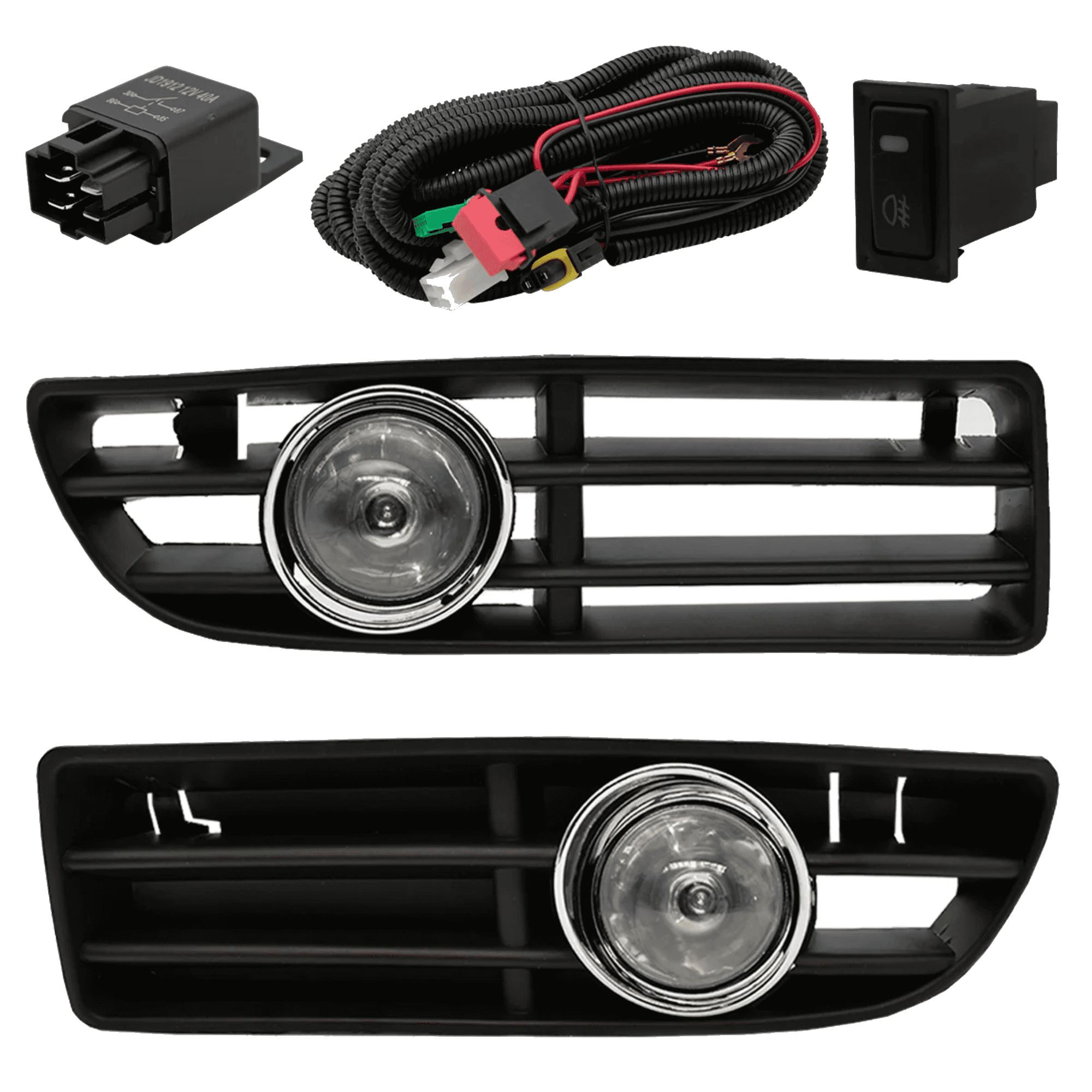 Kit faros niebla Volkswagen Jetta 2000-2007 con arnes switch Universal y focos