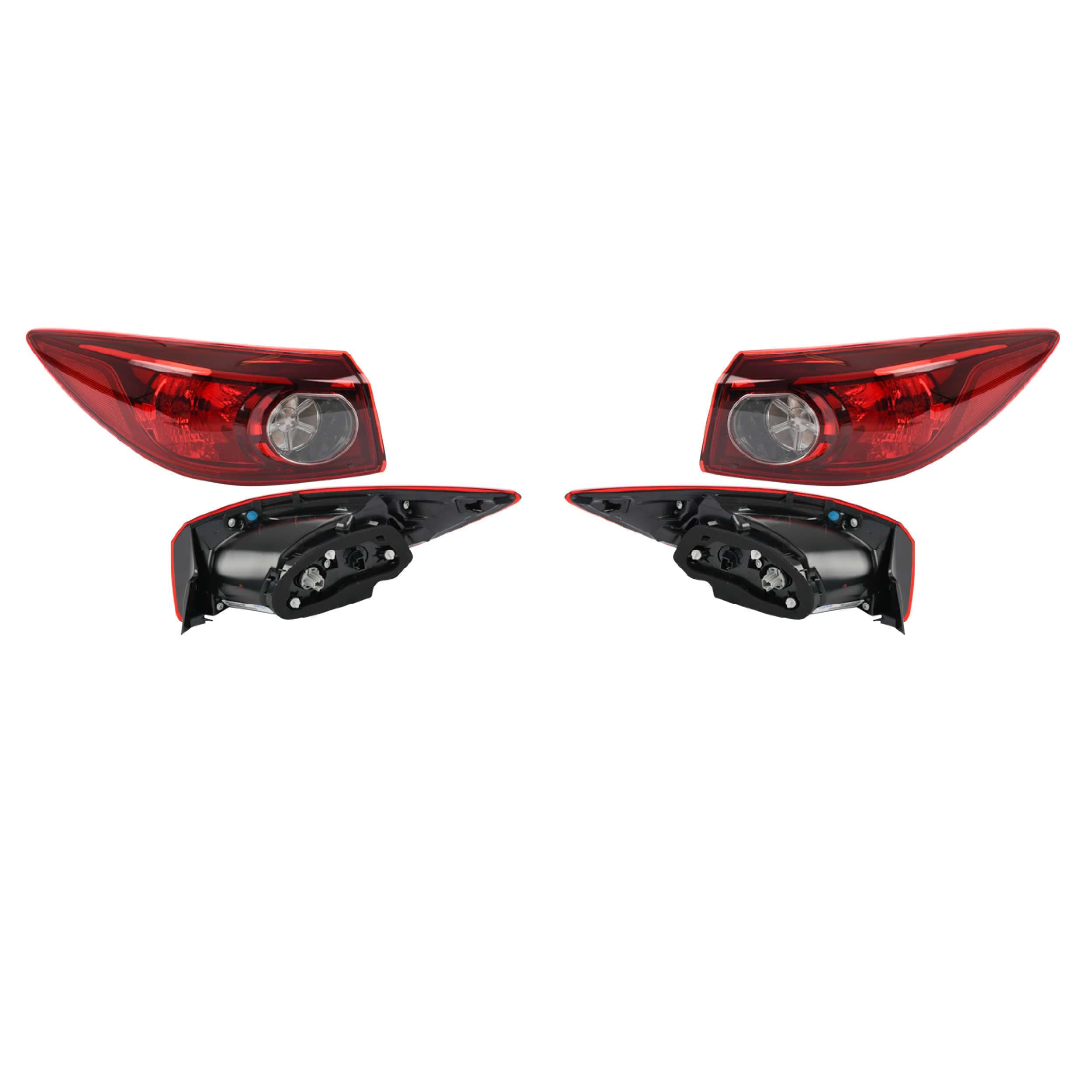 Par Calaveras Exteriores Mazda 3 Sedan 2014-2018 Depo