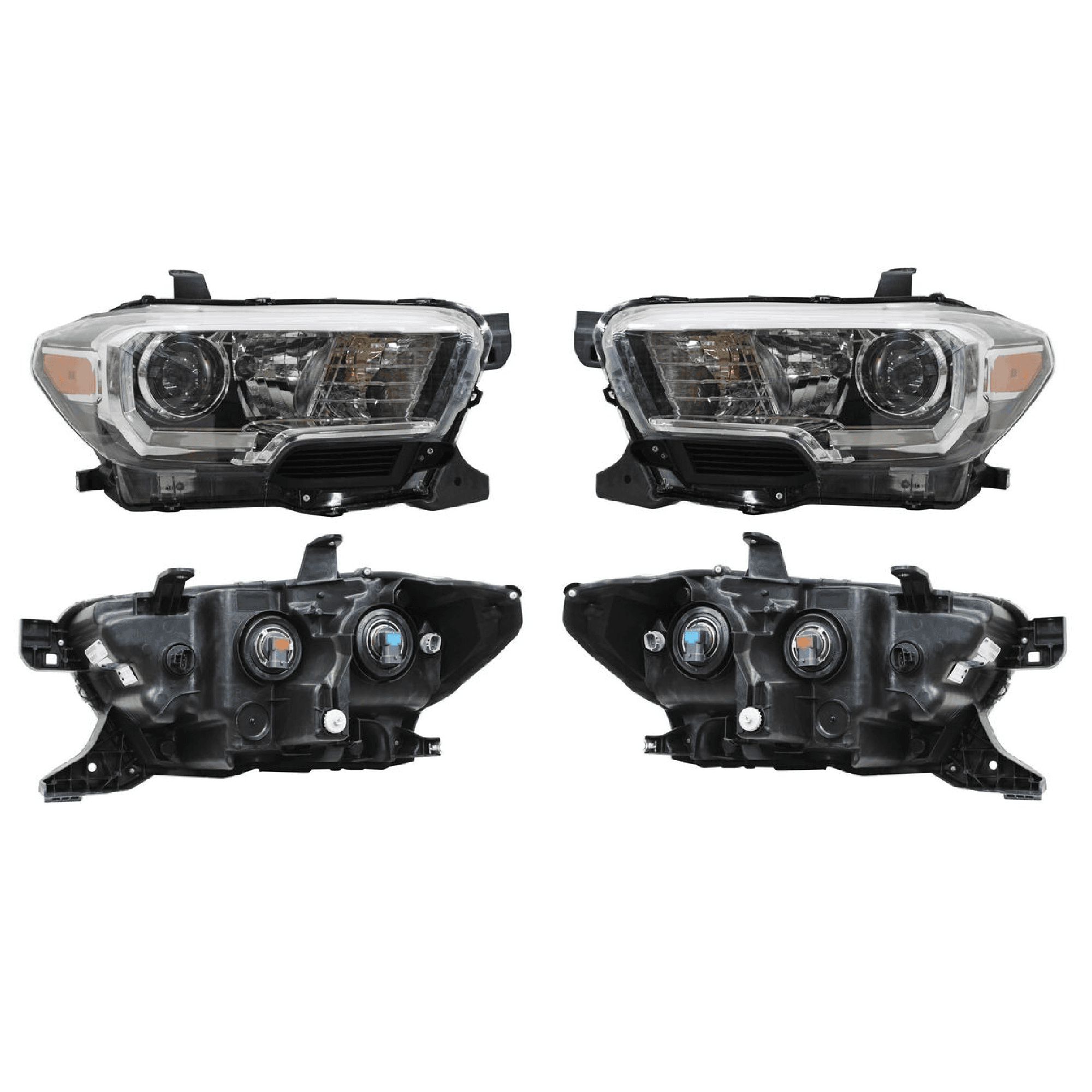 Par Faros Toyota Tacoma 2016-2018 Fondo Negro