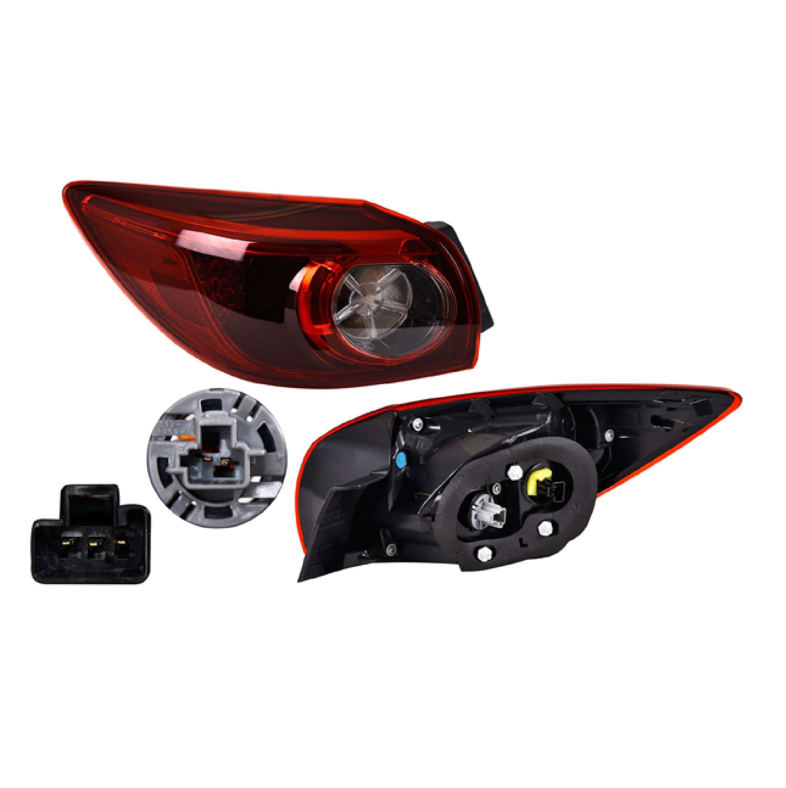 Calavera Exterior Led Mazda 3 H-Back 2014-2018 Depo Izquierda