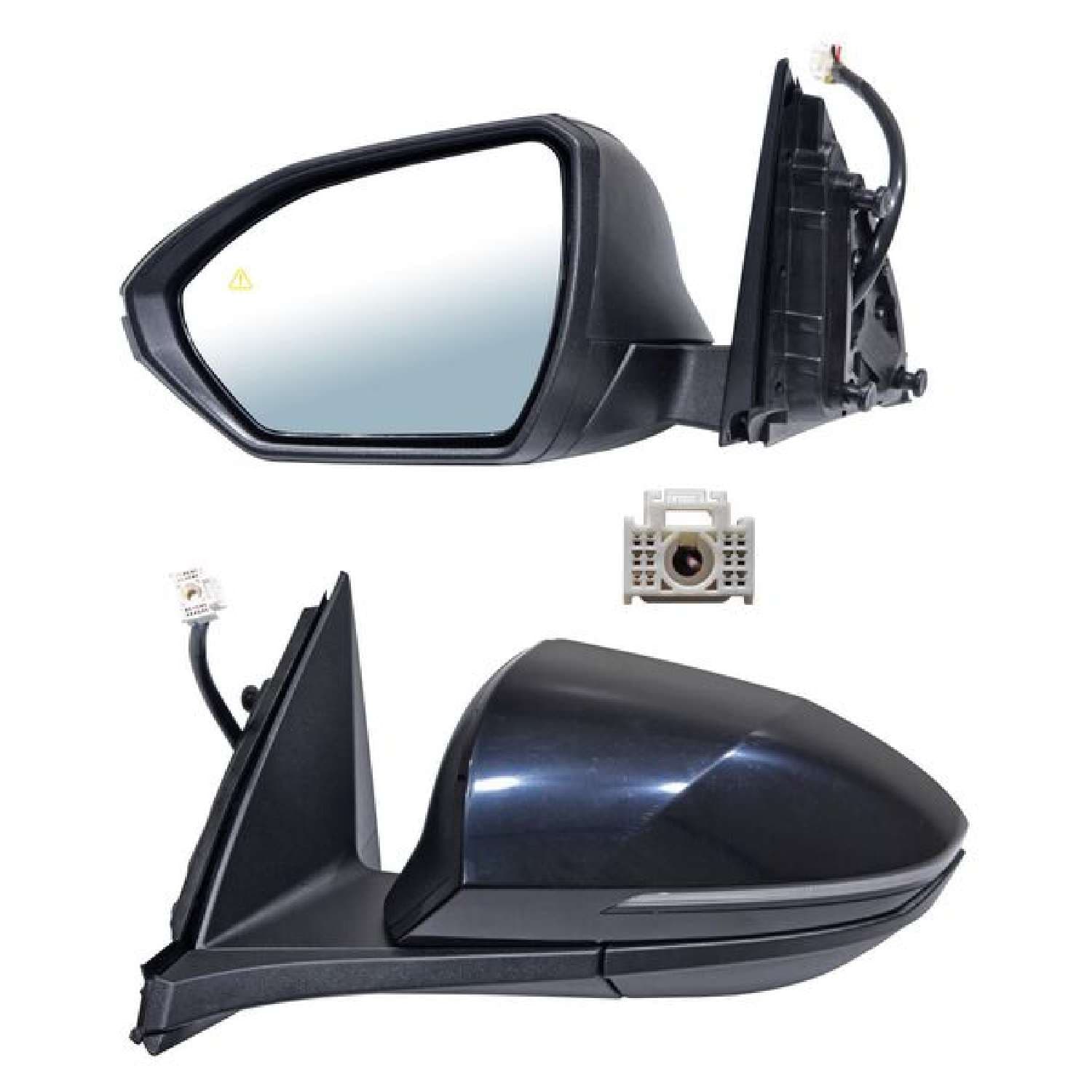 Espejo Para Hyundai Tucson 2022-2025 Electrico Para Pintar Con Direccional Con Sensor Punto Ciego Con Desempañante 8 Pines Izquierdo