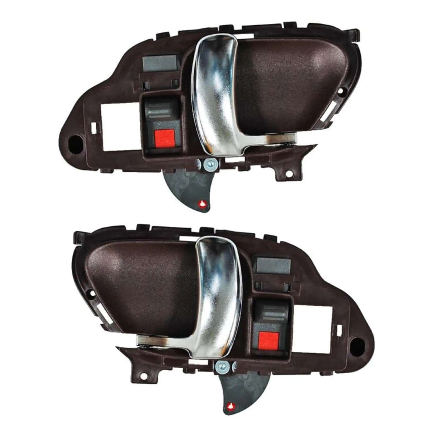 Par Manijas Interiores Chevrolet Cheyenne/Silverado/ Chevrolet Sububurban/Chevrolet Blazer/Gmc Yukon/Chevrolet Tahoe/Cadillac Escalade 1995-1998 Roja/ Cromo Plastico