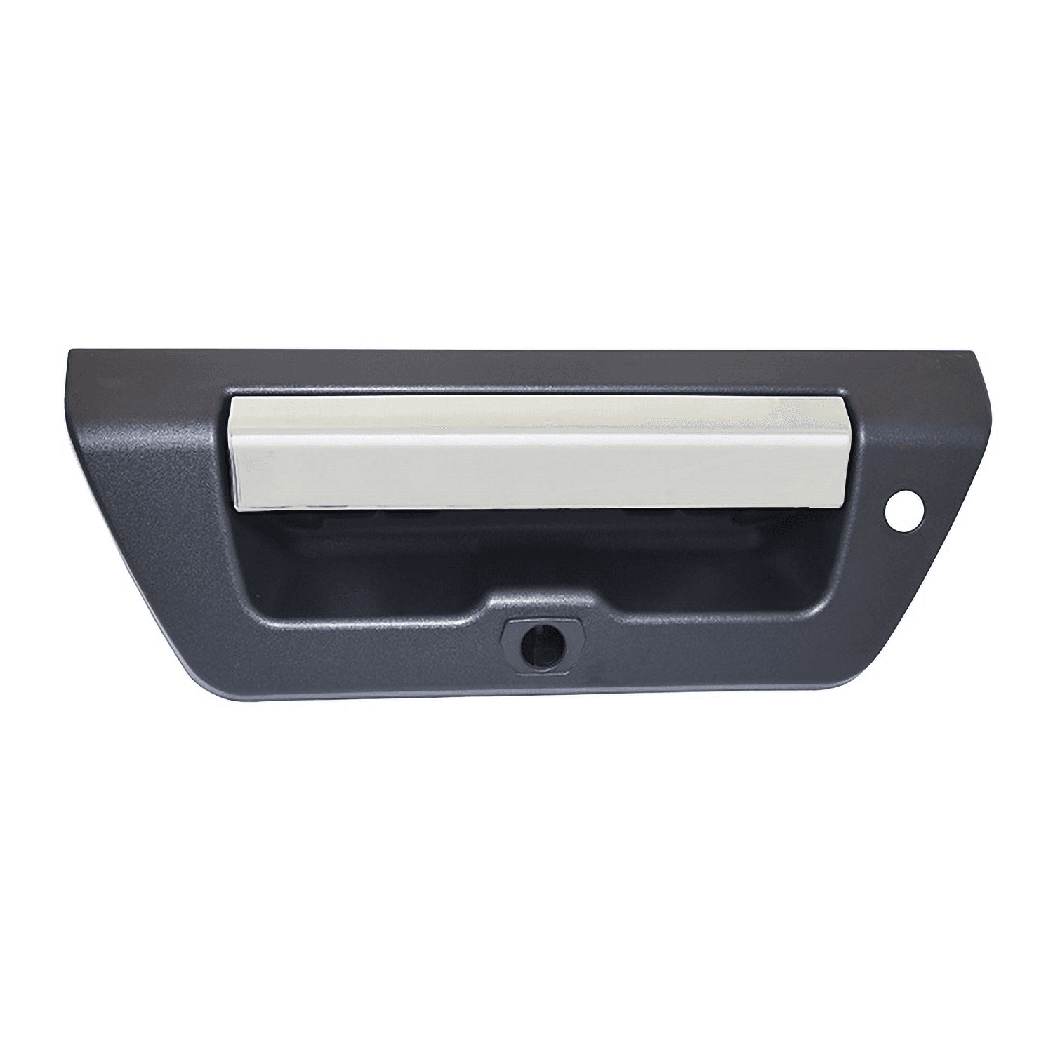 Manija De Tapa Ford F-150 2015-2017 Con Hoyo Para Llave Con Hoyo Para Led Corrugada Negra/Cromo Plastico Tapa Caja Trasera Hushan