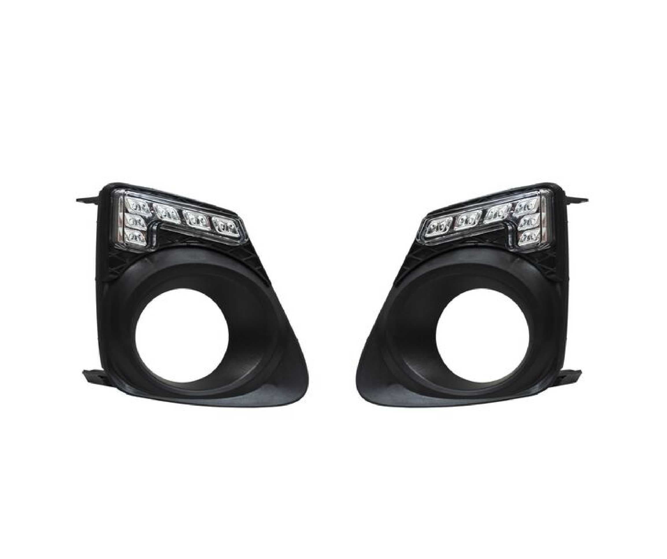 Parrilla Toyota Corolla 2011-2013 Con Leds Forma L Para Faro Niebla Juego